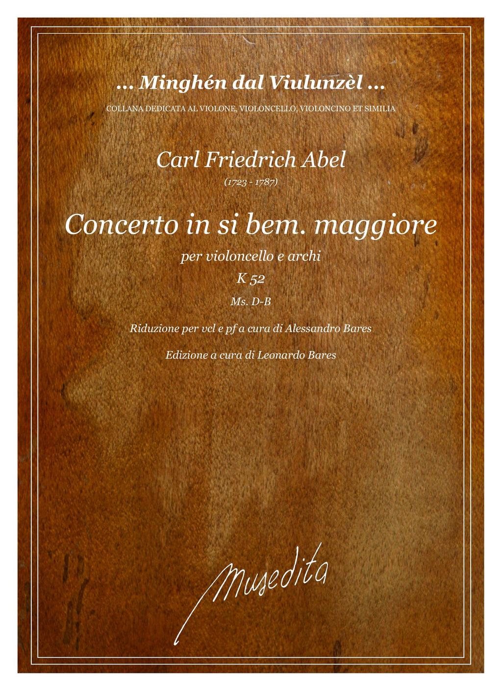 C.Fr. Abel: Concerto in si bemolle maggiore K52 (rid. vcl/pf)