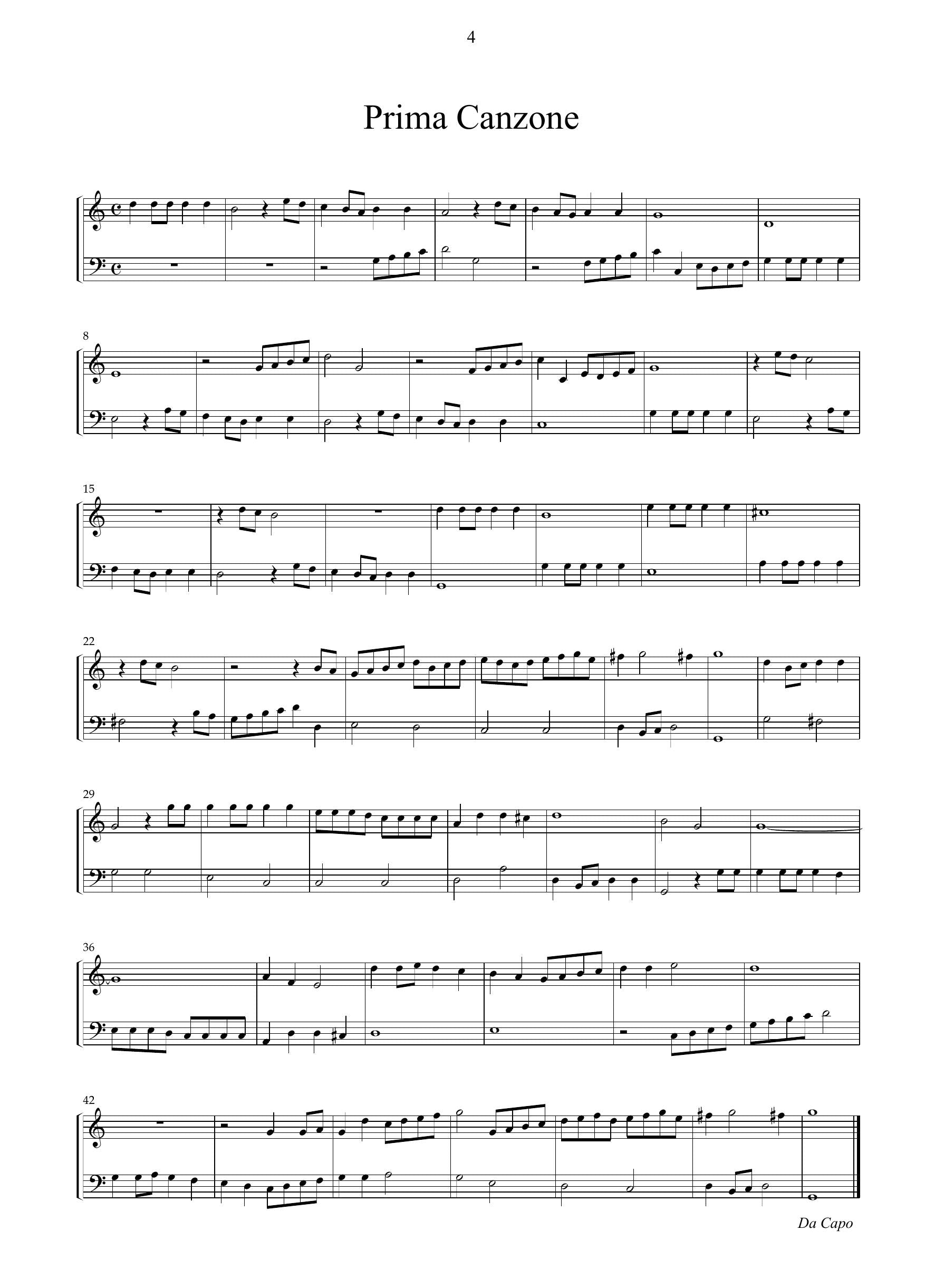 A. Banchieri: Moderna armonia di canzoni alla francese op.26 (Venezia, 1612)