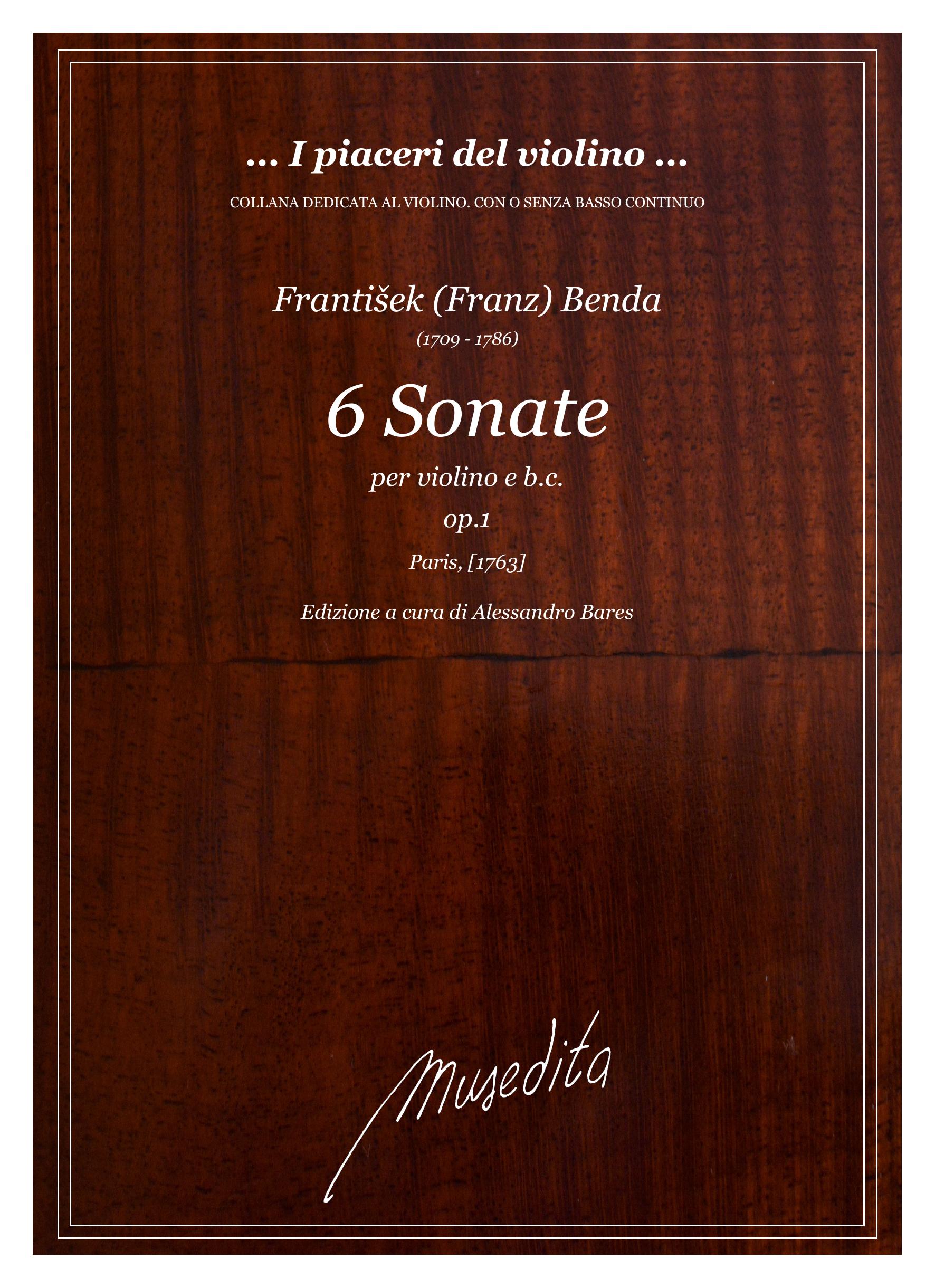 F. Benda: 6 Sonate op.1 (Paris, 1763)
