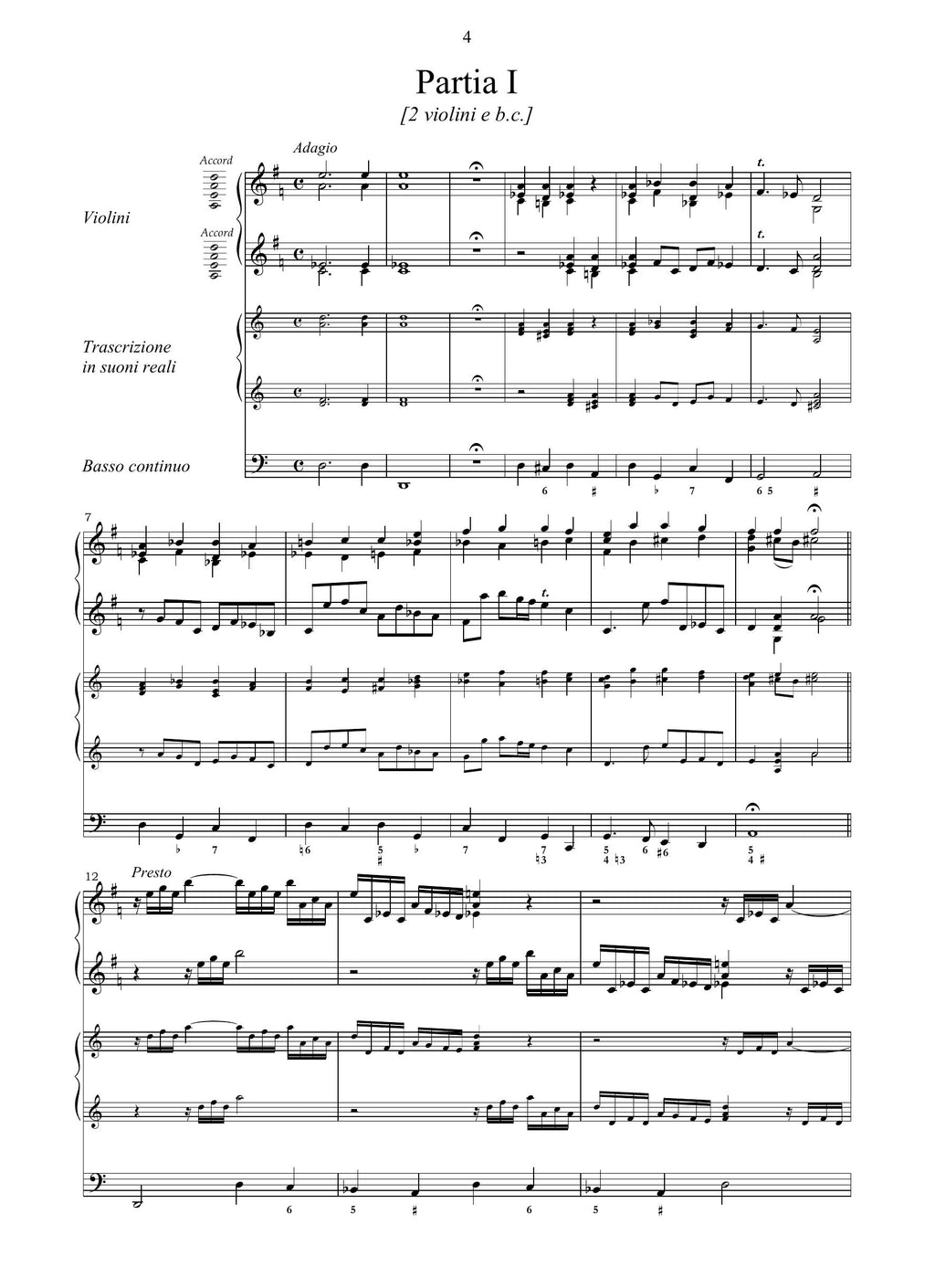 H.I.F. Biber: Harmonia artificioso-ariosa (Nürnberg, 1712)