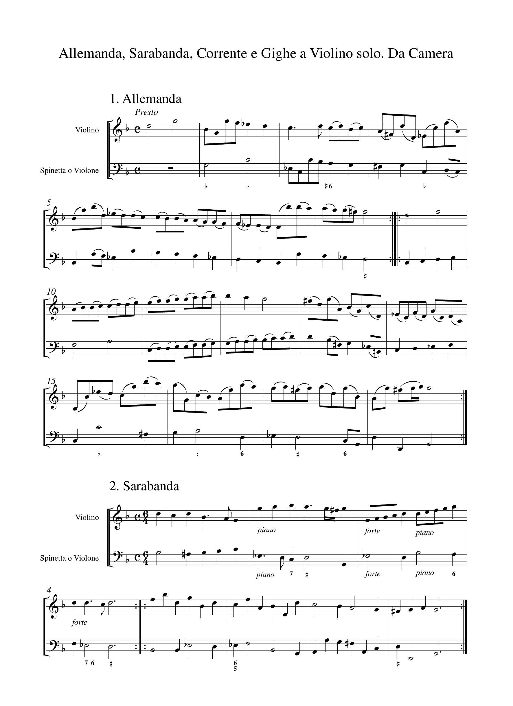 G.M. Bononcini: Sonate da camera e da ballo a 1.2.3. e 4. op.2 (Venezia, 1667)