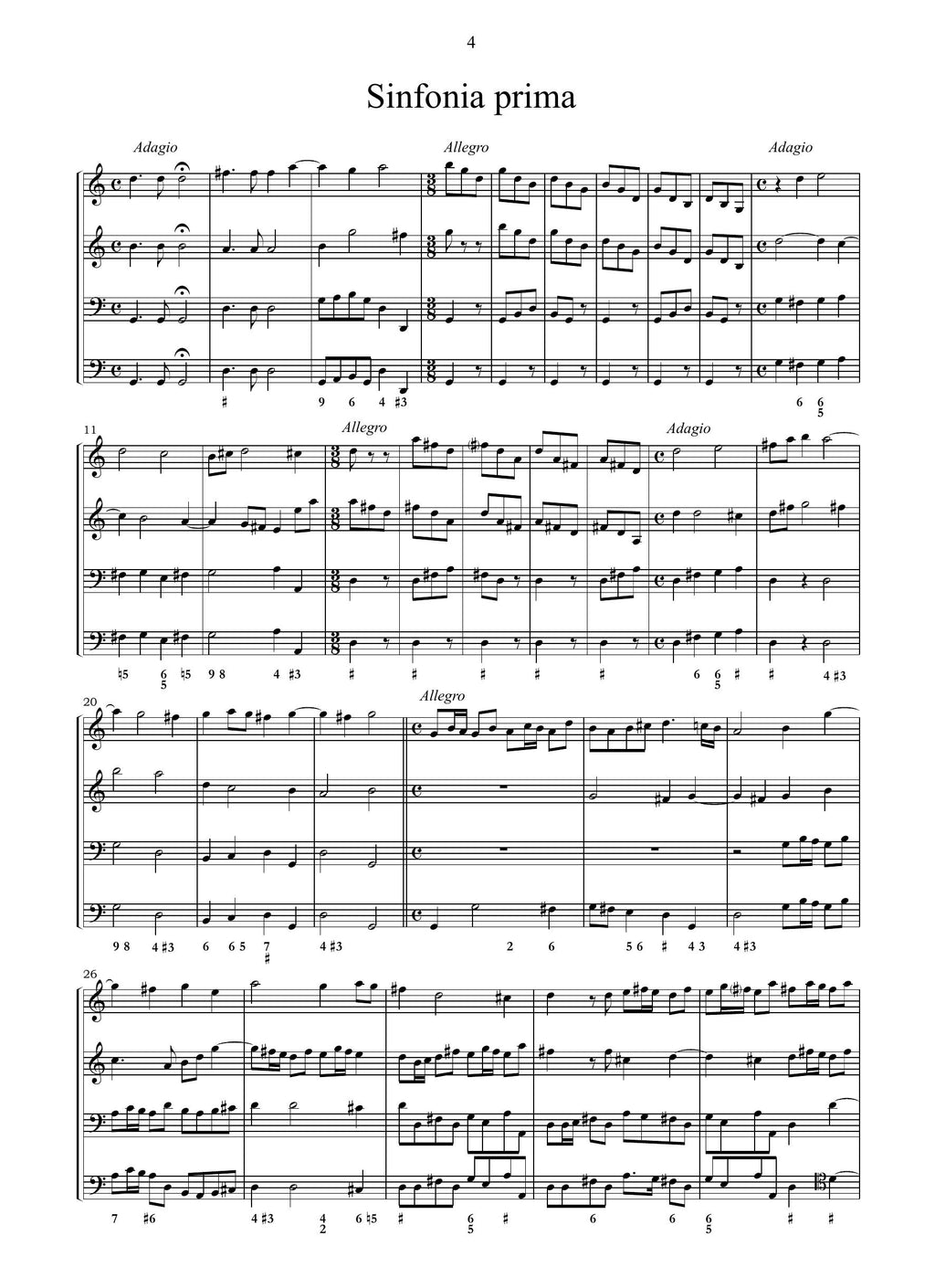 G. Bononcini: Sinfonie a tre op.4 (Bologna, 1686)