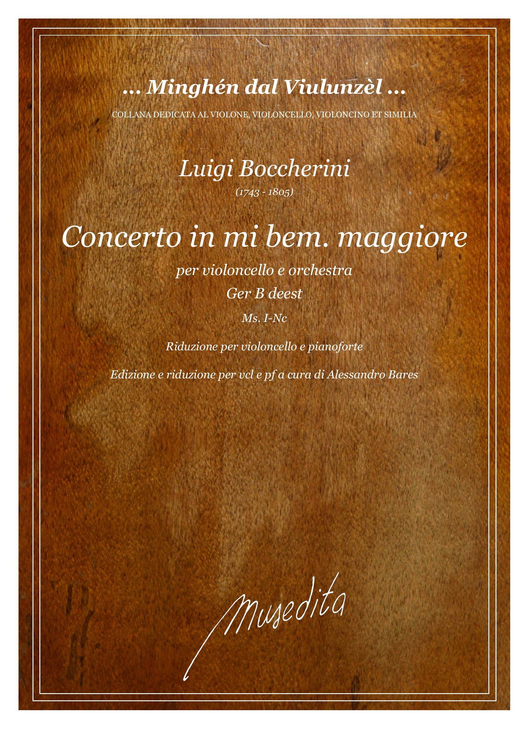 L. Boccherini: Concerto in mi bemolle maggiore GerB deest (rid. vcl/pf)