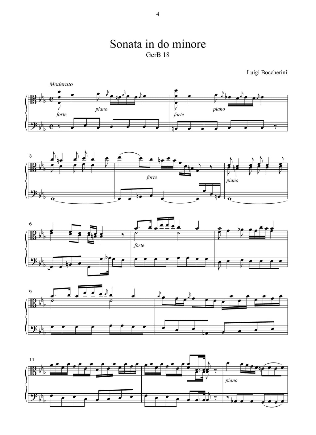 L. Boccherini: Sonata in do minore GerB 18