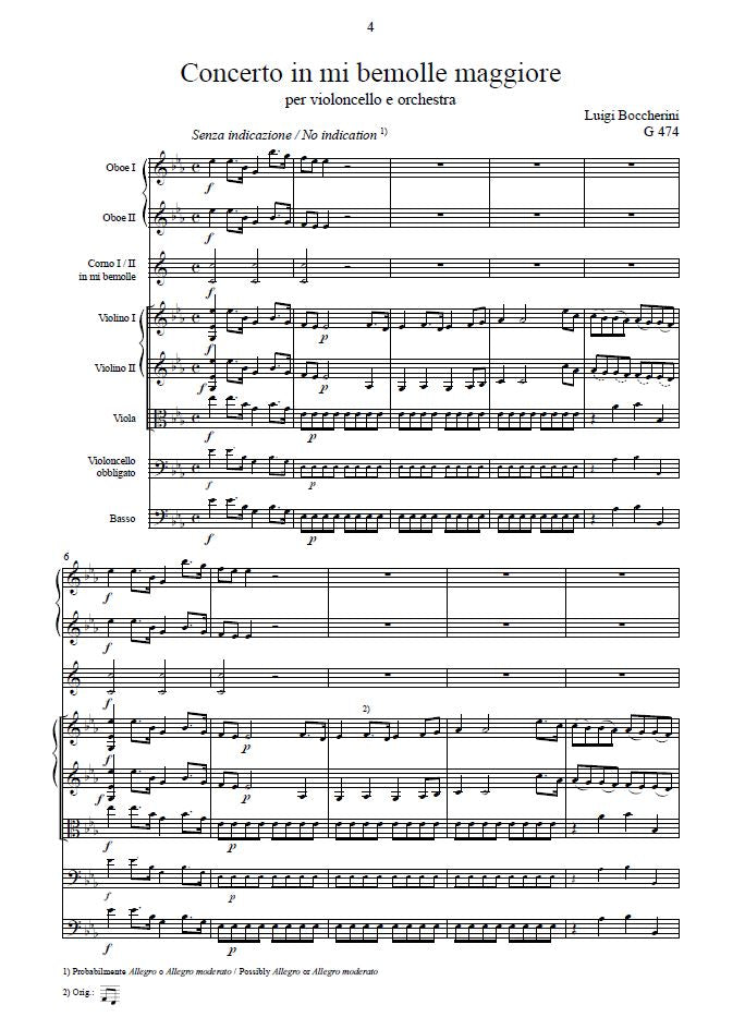L. Boccherini: Concerto in mi bem. maggiore GerB 474