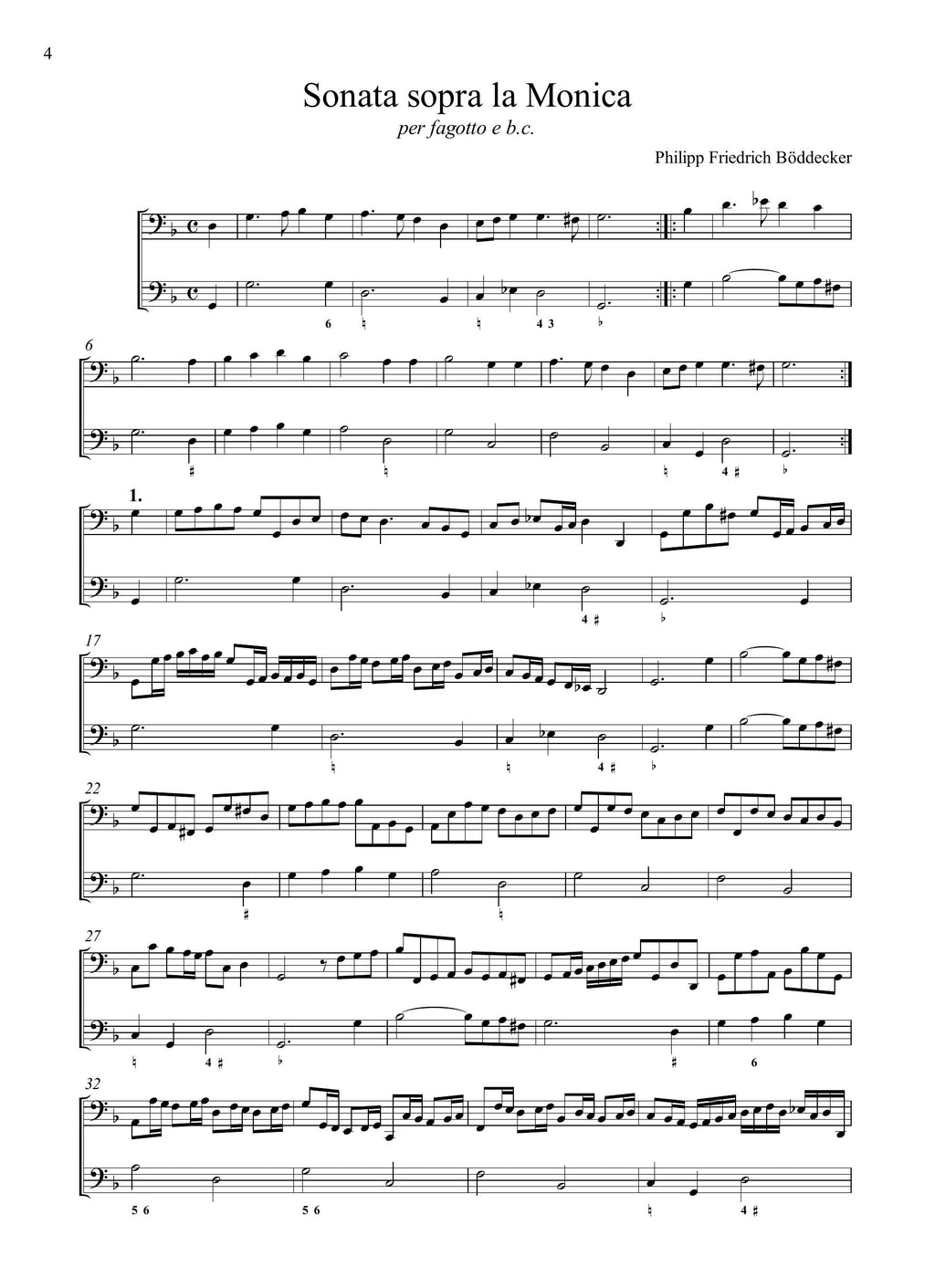 Ph.Fr. Böddecker: Sonata sopra la Monica (Strasbourg, 1651)