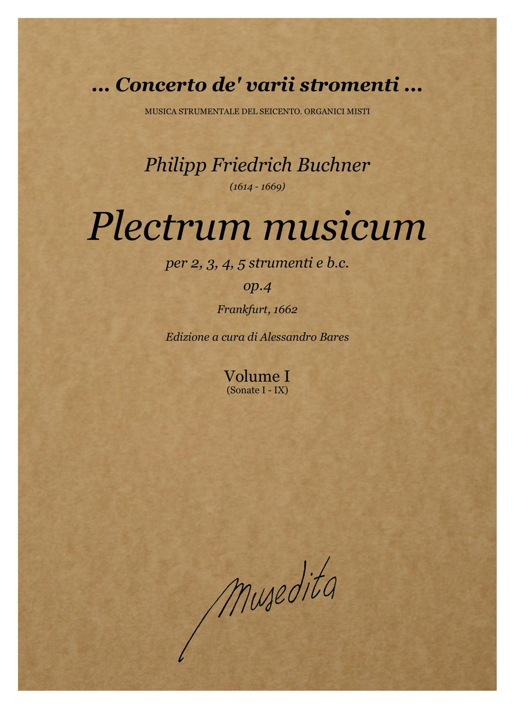Ph.Fr. Buchner: Plectrum musicum op.4 (Frankfurt, 1662)