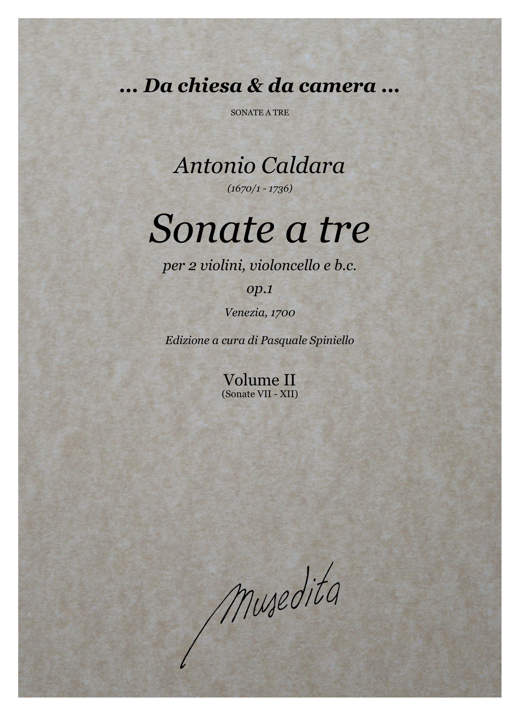 A. Caldara: Sonate a tre op.1 (Venezia, 1700)