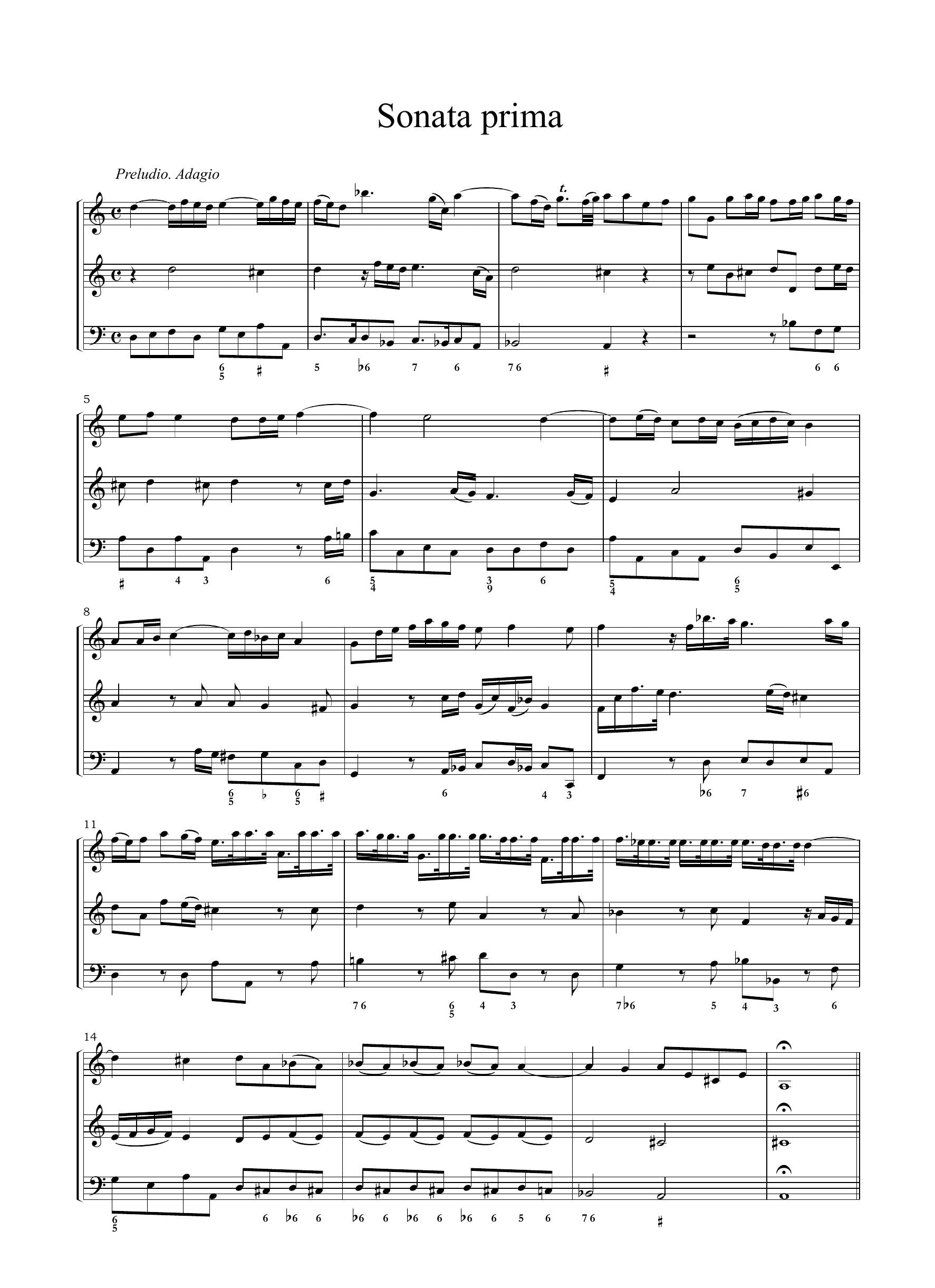 A. Caldara: Sonate da camera op.2 (Venezia, 1699)