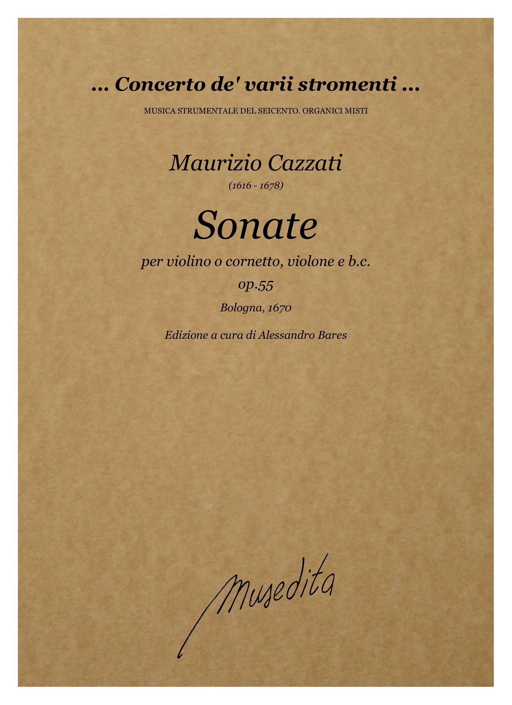 M. Cazzati: Sonate a due istromenti (Bologna, 1670)