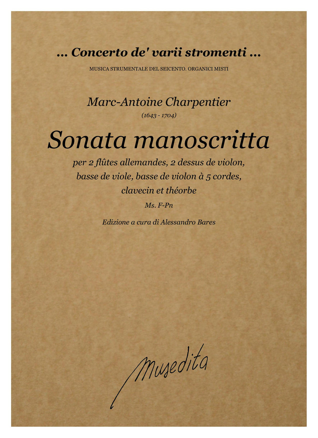 M.A. Charpentier: Sonata manoscritta (F-Pn)