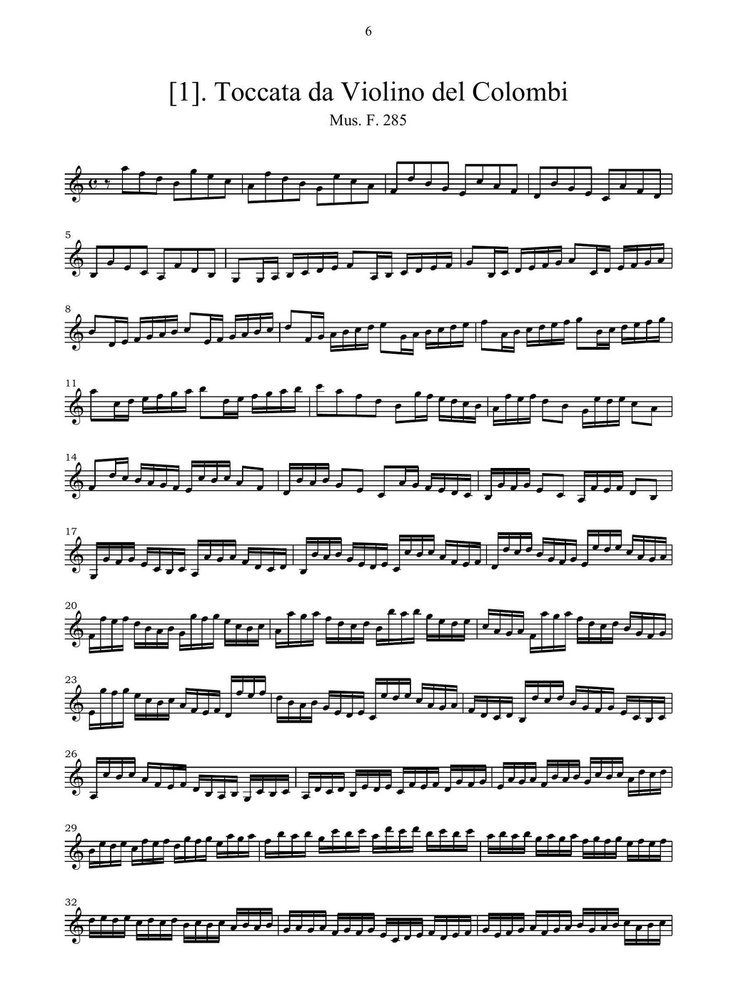 G. Colombi: Scordature e composizioni varie (Ms, I-MOe)