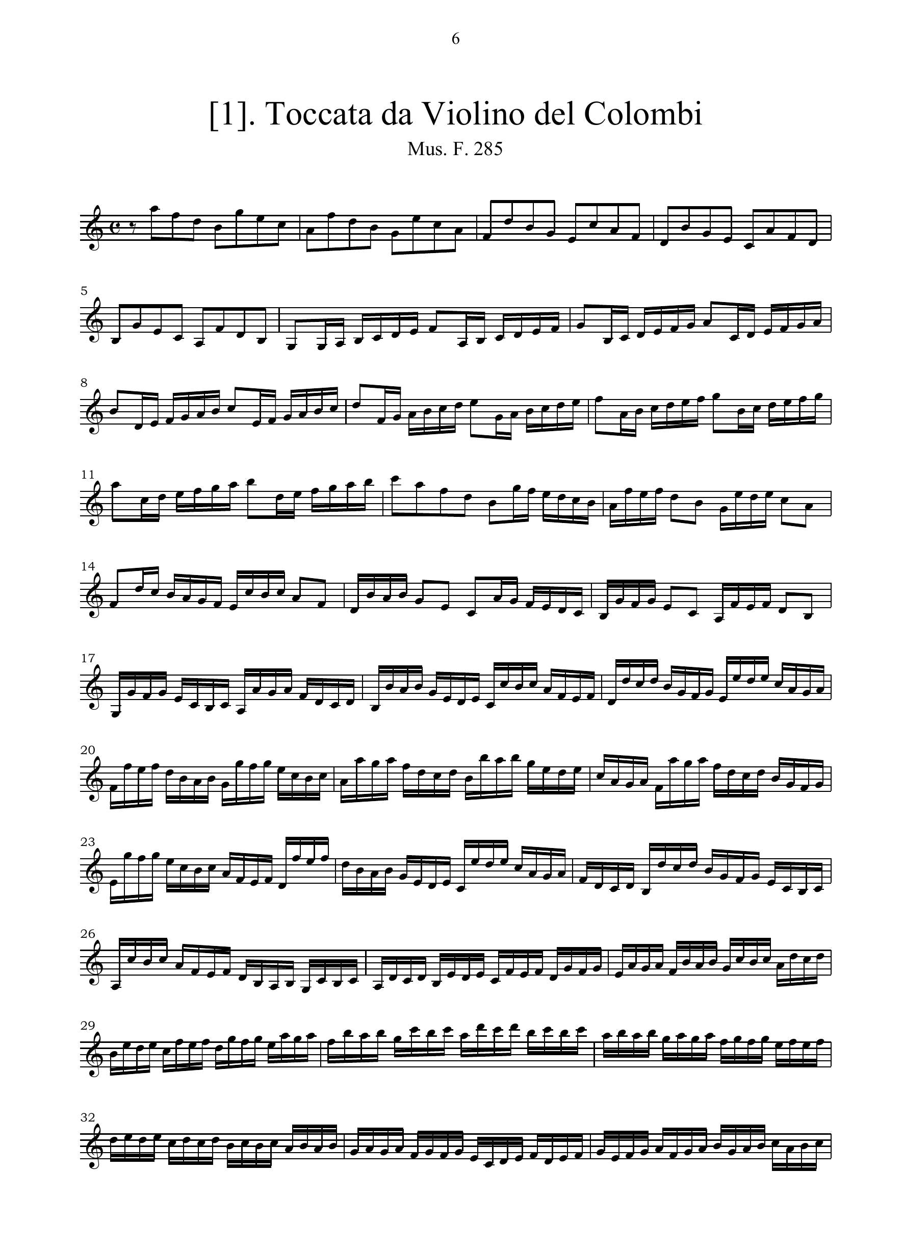 G. Colombi: Scordature e composizioni varie (Ms, I-MOe)