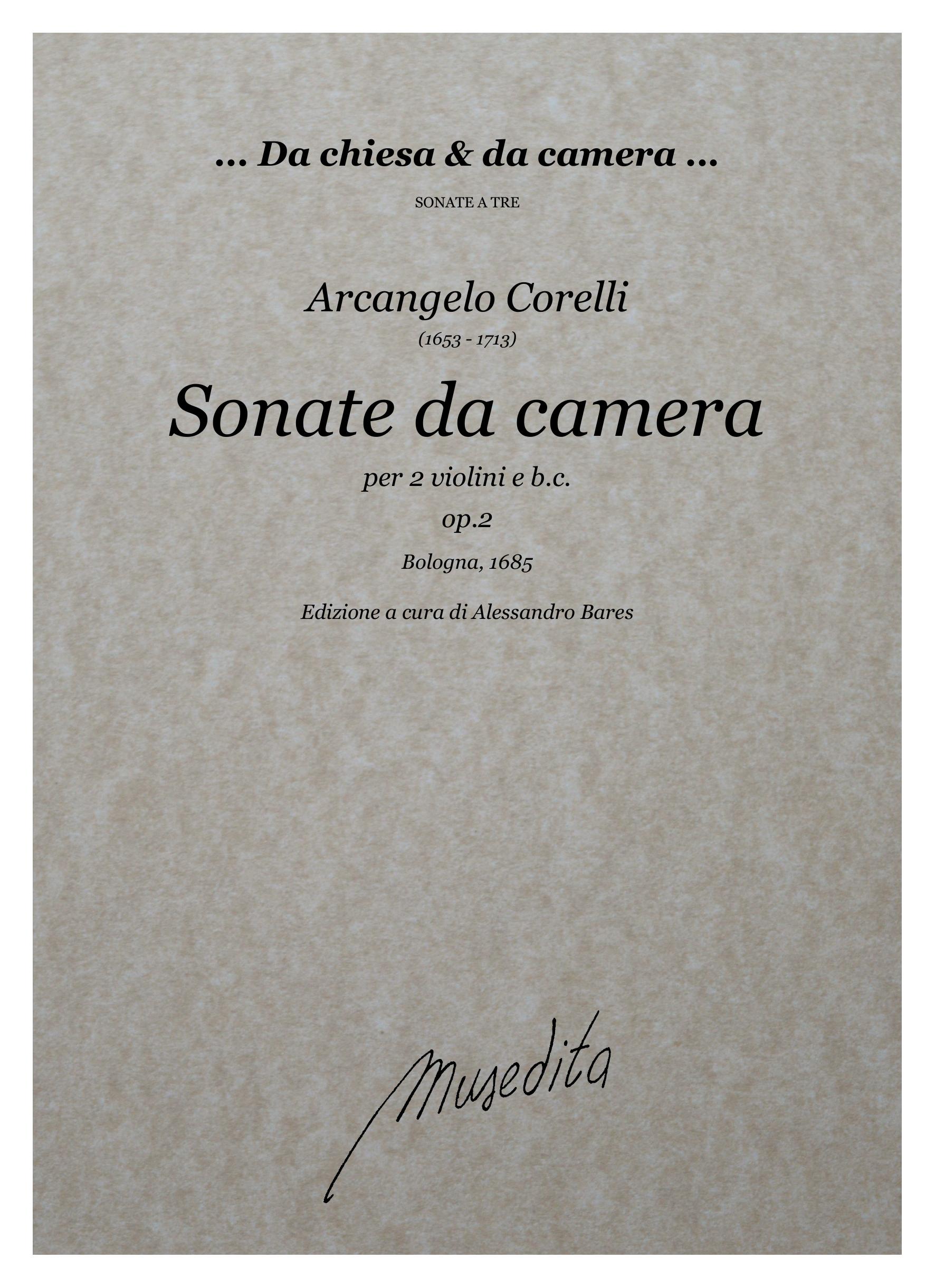 A. Corelli: Sonate da camera a tre op.2 (Bologna, 1685)