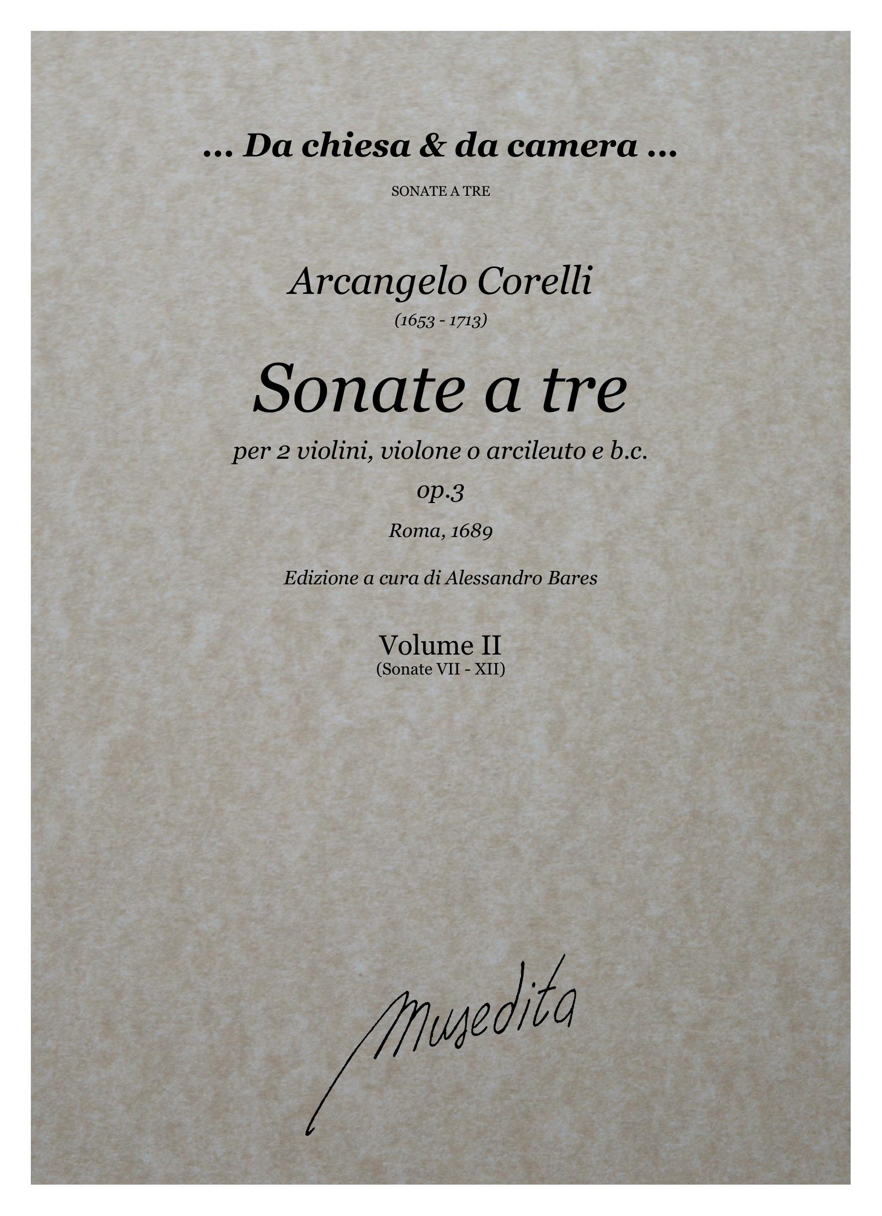 A. Corelli: Sonate a tre op.3 (Roma, 1689)