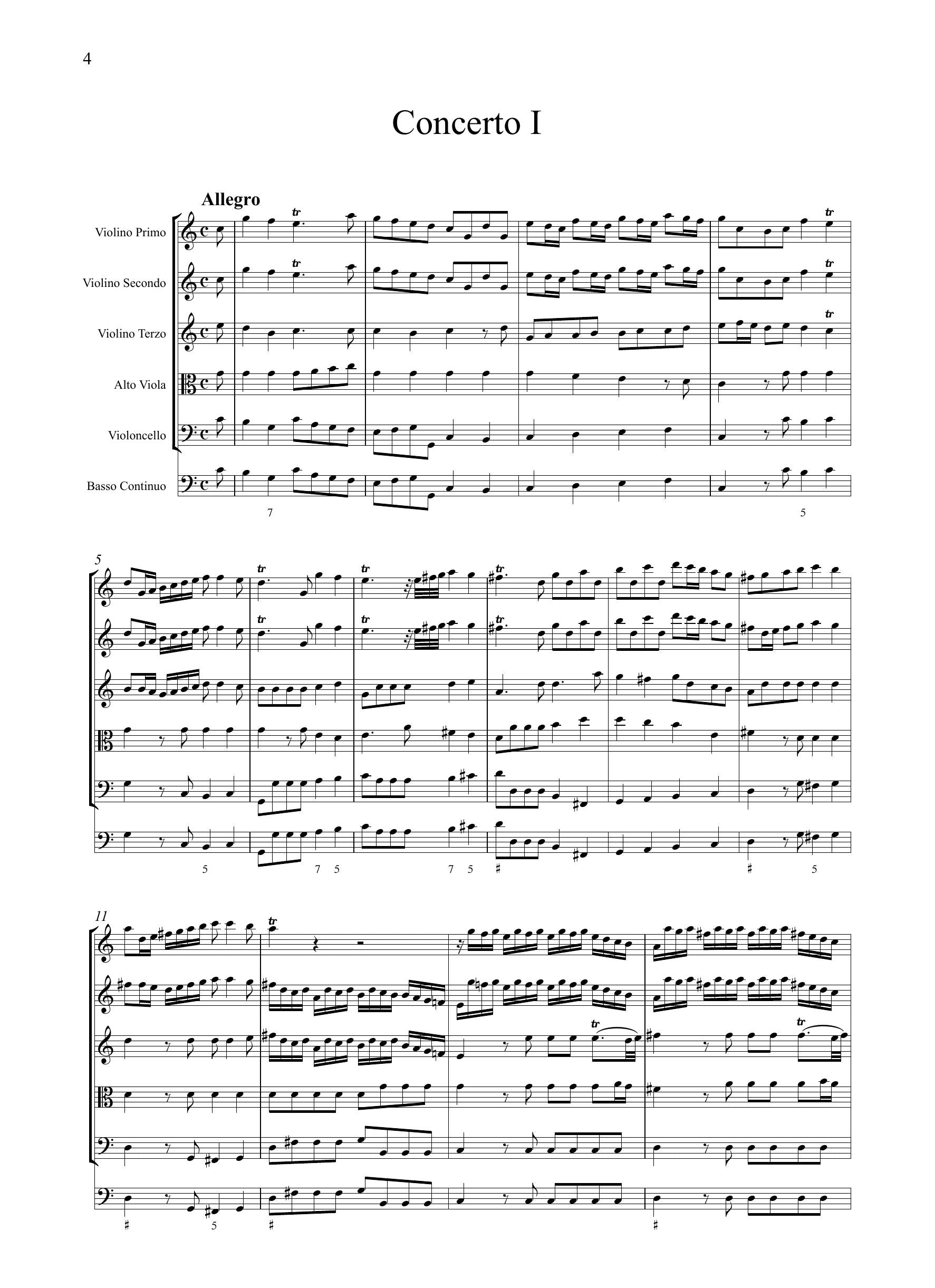 E.F. Dall'Abaco: Concerti a più istrumenti op.6 (Amsterdam, [1735])
