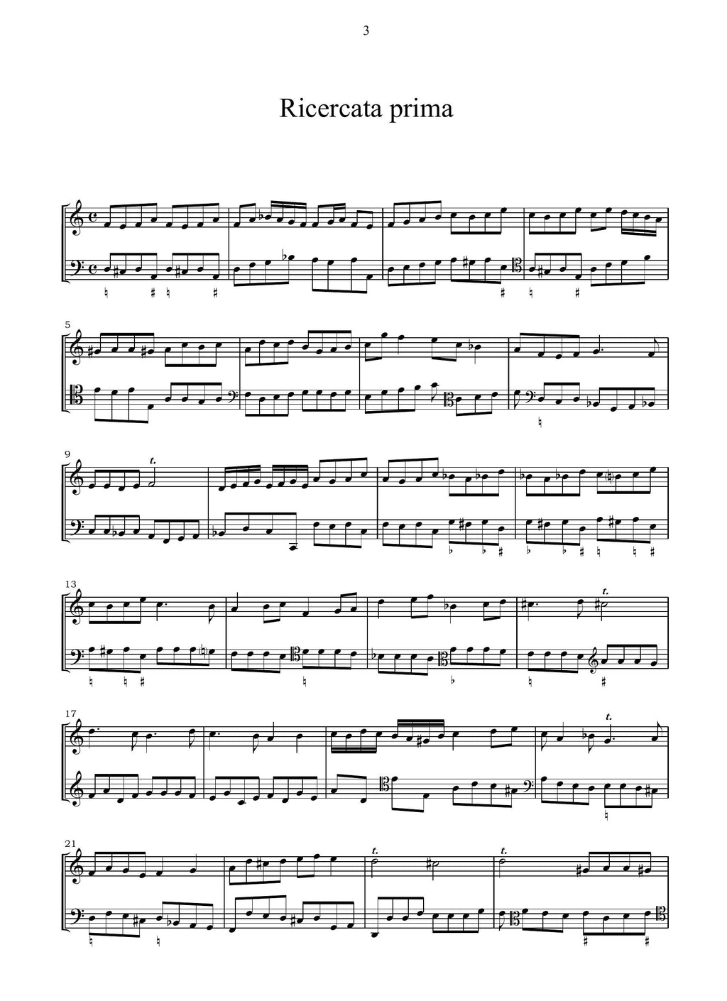 G.B. Degli Antonii: Ricercate op.1 (Bologna, 1687)