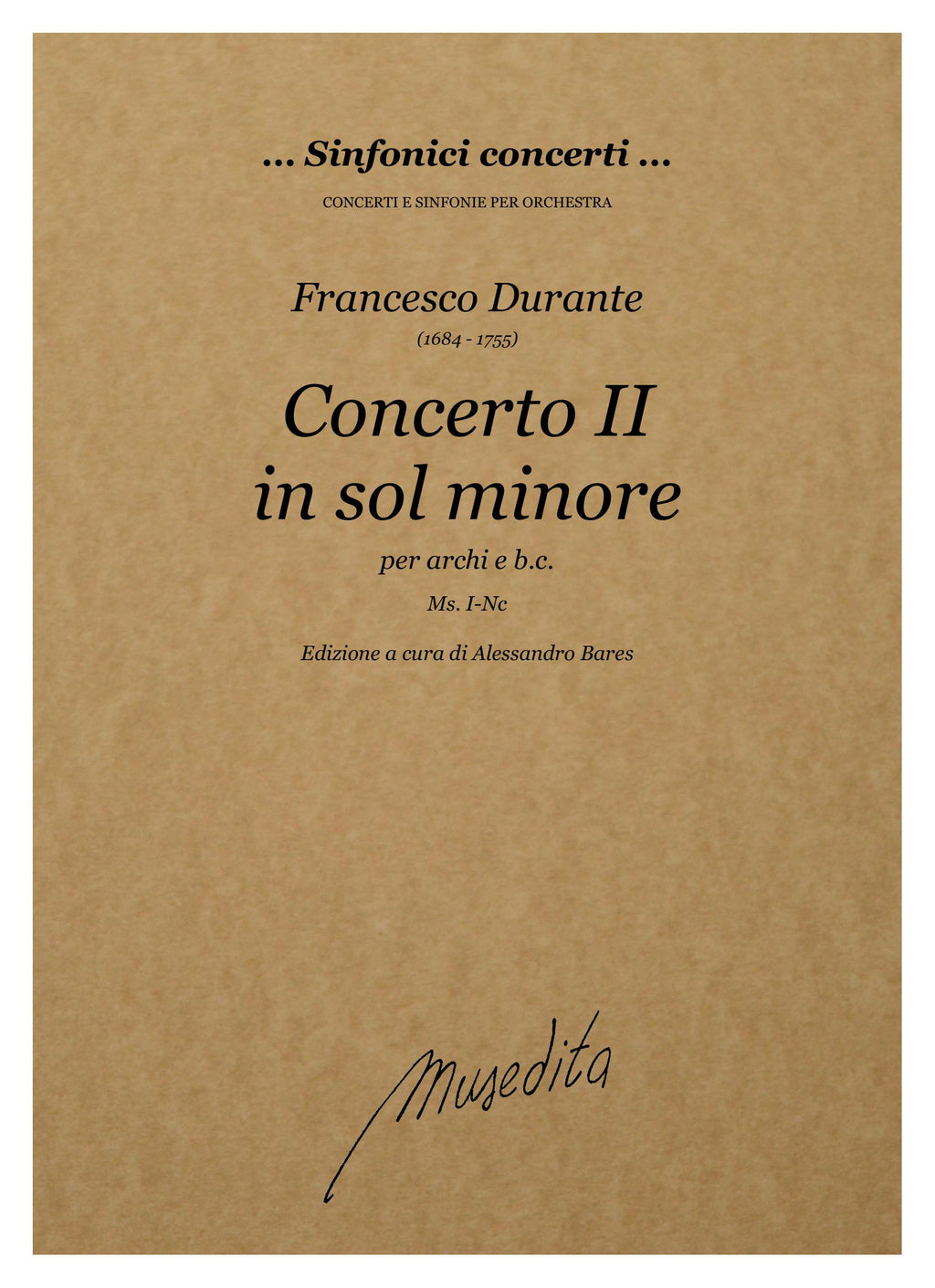 F. Durante: Concerto II in sol minore