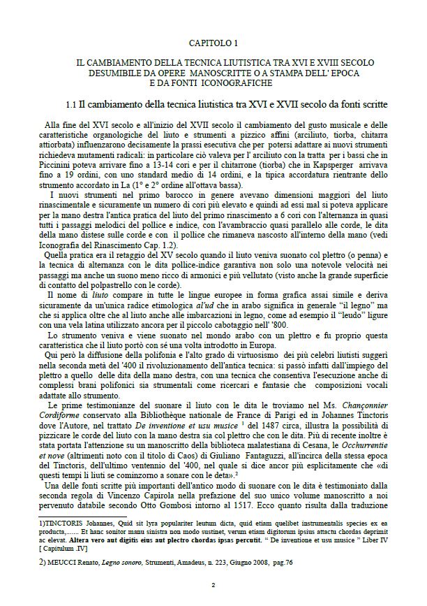 V. Fadda: La tecnica per Liuto dal Rinascimento al Barocco