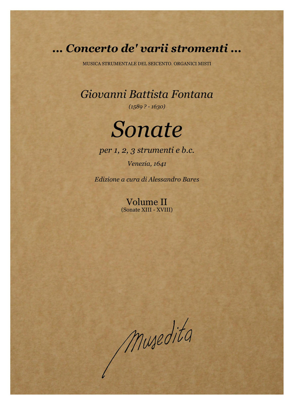 G.B. Fontana: Sonate a 1, 2, 3 (Venezia, 1641)