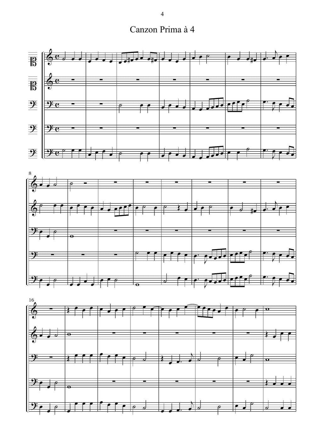 G. Ganassi: 13 canzoni strumentali (Venezia, 1637)