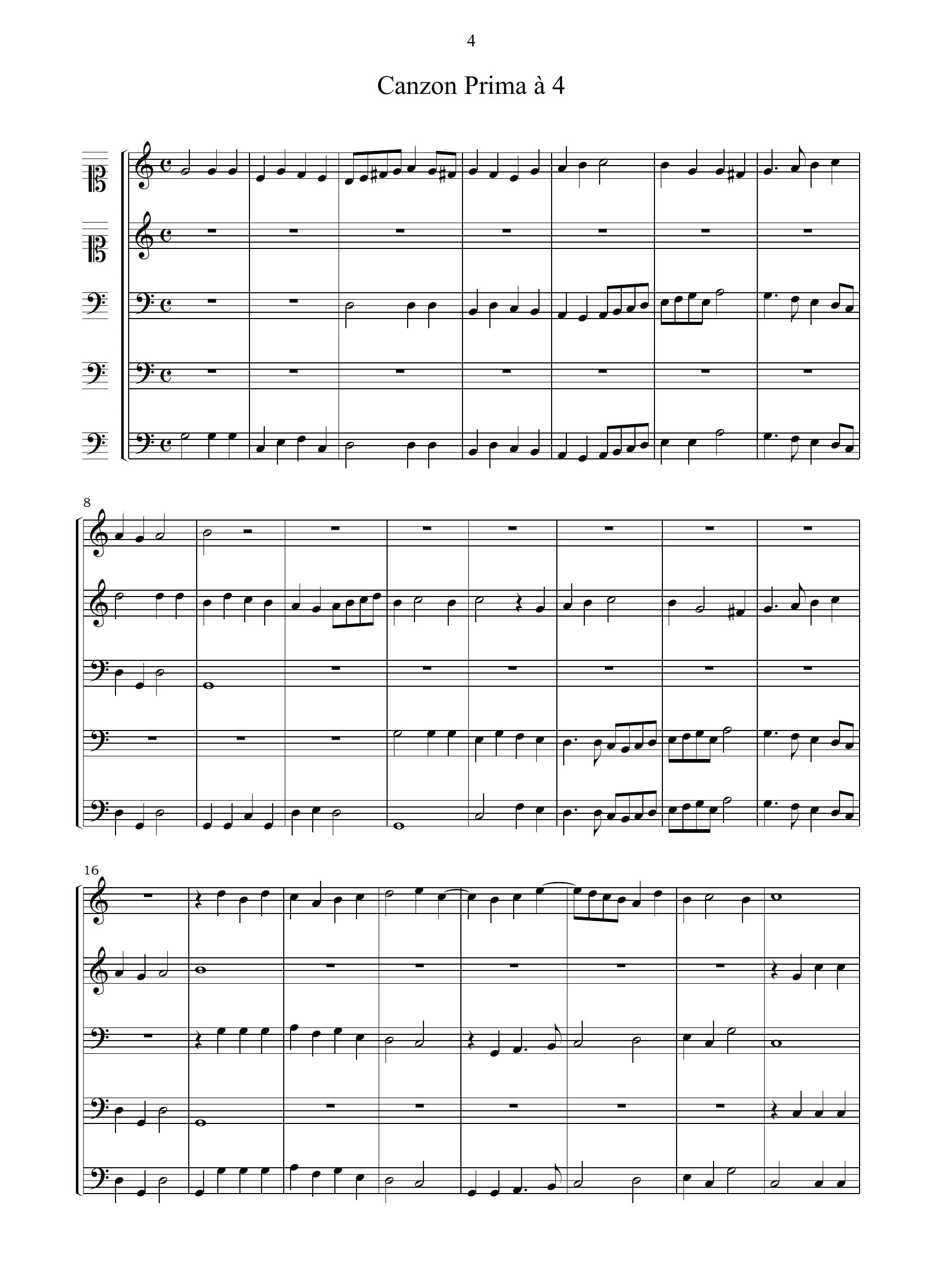 G. Ganassi: 13 canzoni strumentali (Venezia, 1637)