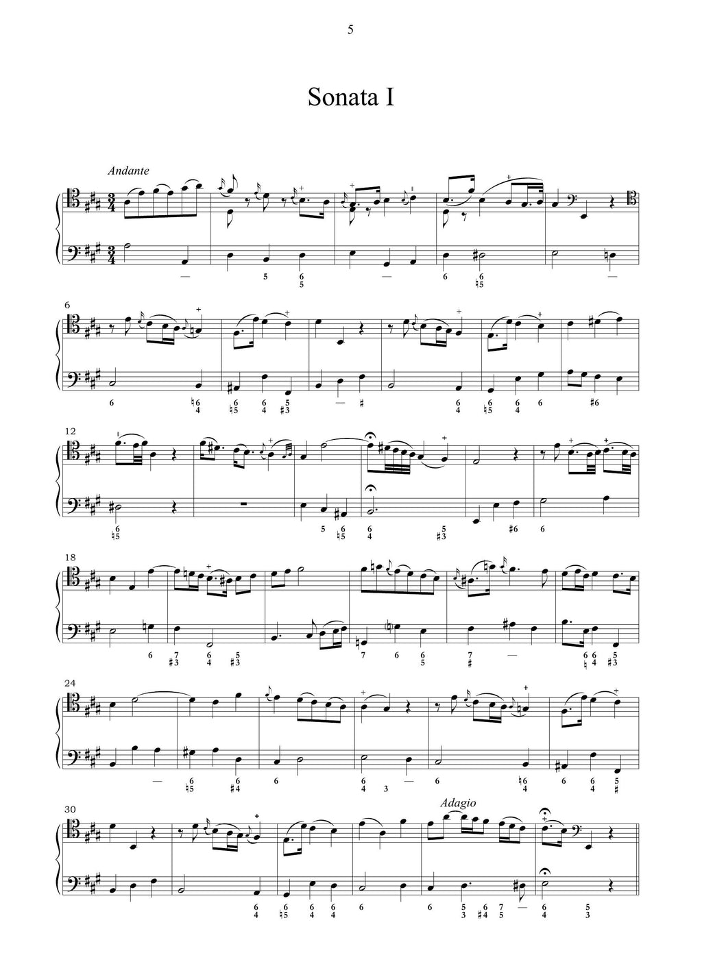 F. Geminiani: 6 Sonate op.5 (Paris, 1746)