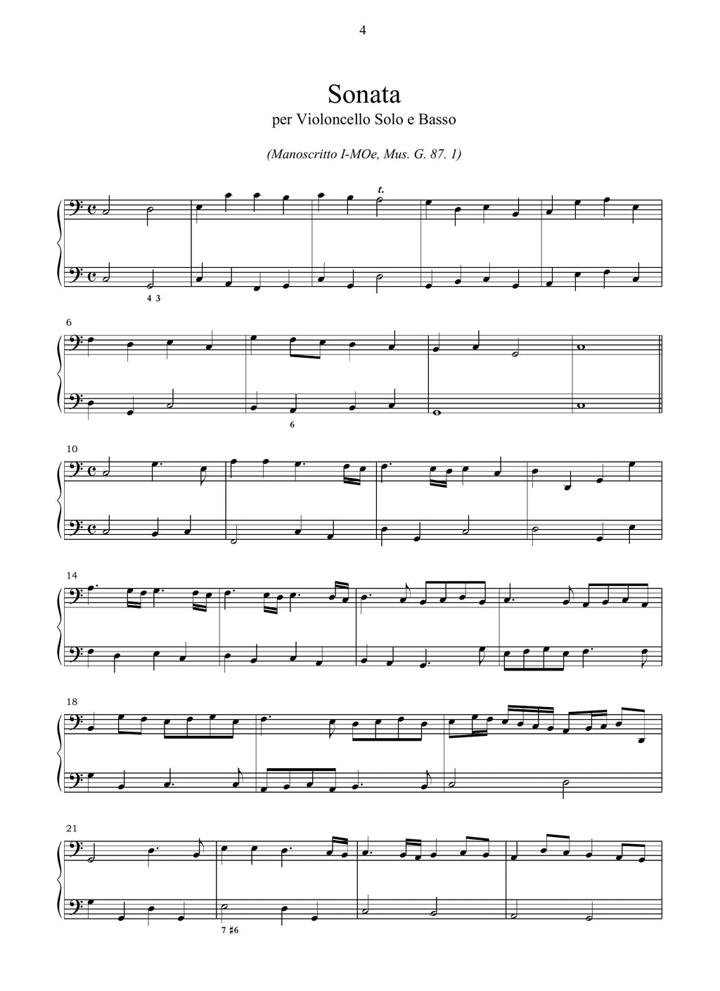 A. Giannotti: Sonata (Ms, I-MOe)