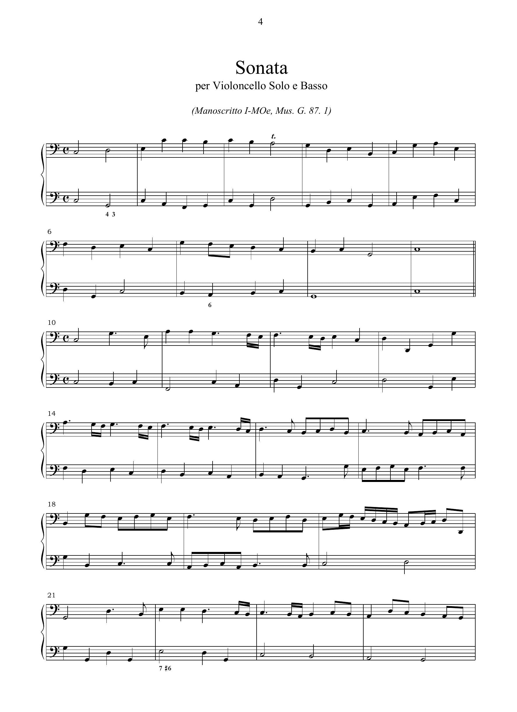 A. Giannotti: Sonata (Ms, I-MOe)