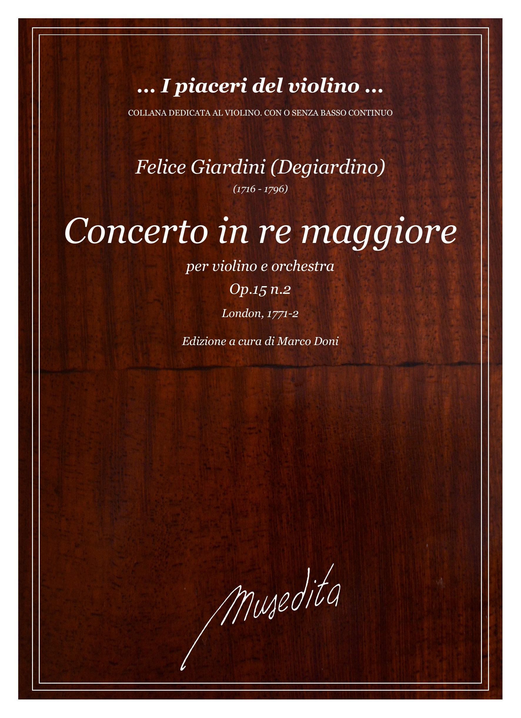 F. Giardini: Concerto in re maggiore op.15 n.2