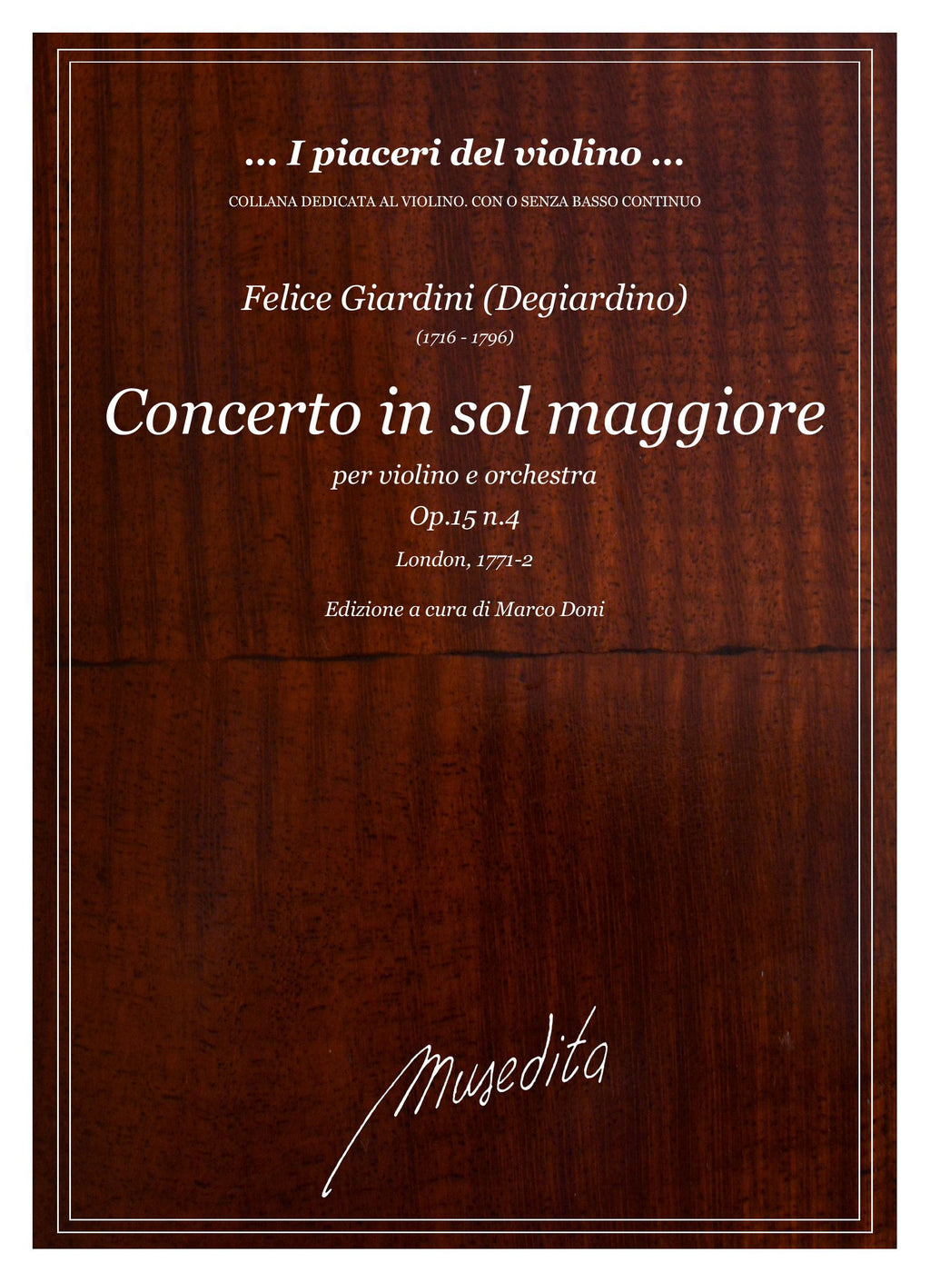 F. Giardini: Concerto in sol maggiore op.15 n.4