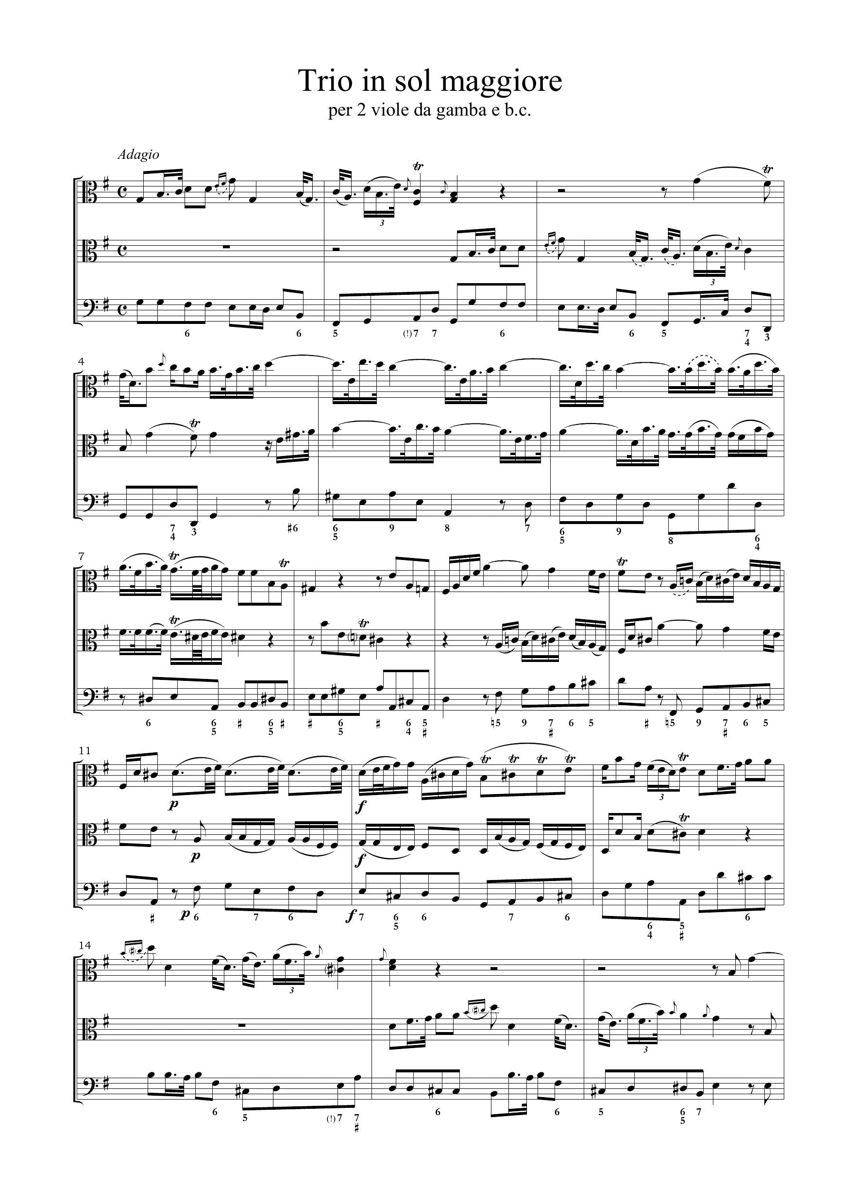J.G. Graun: Trio in sol maggiore (Ms, [1750)]