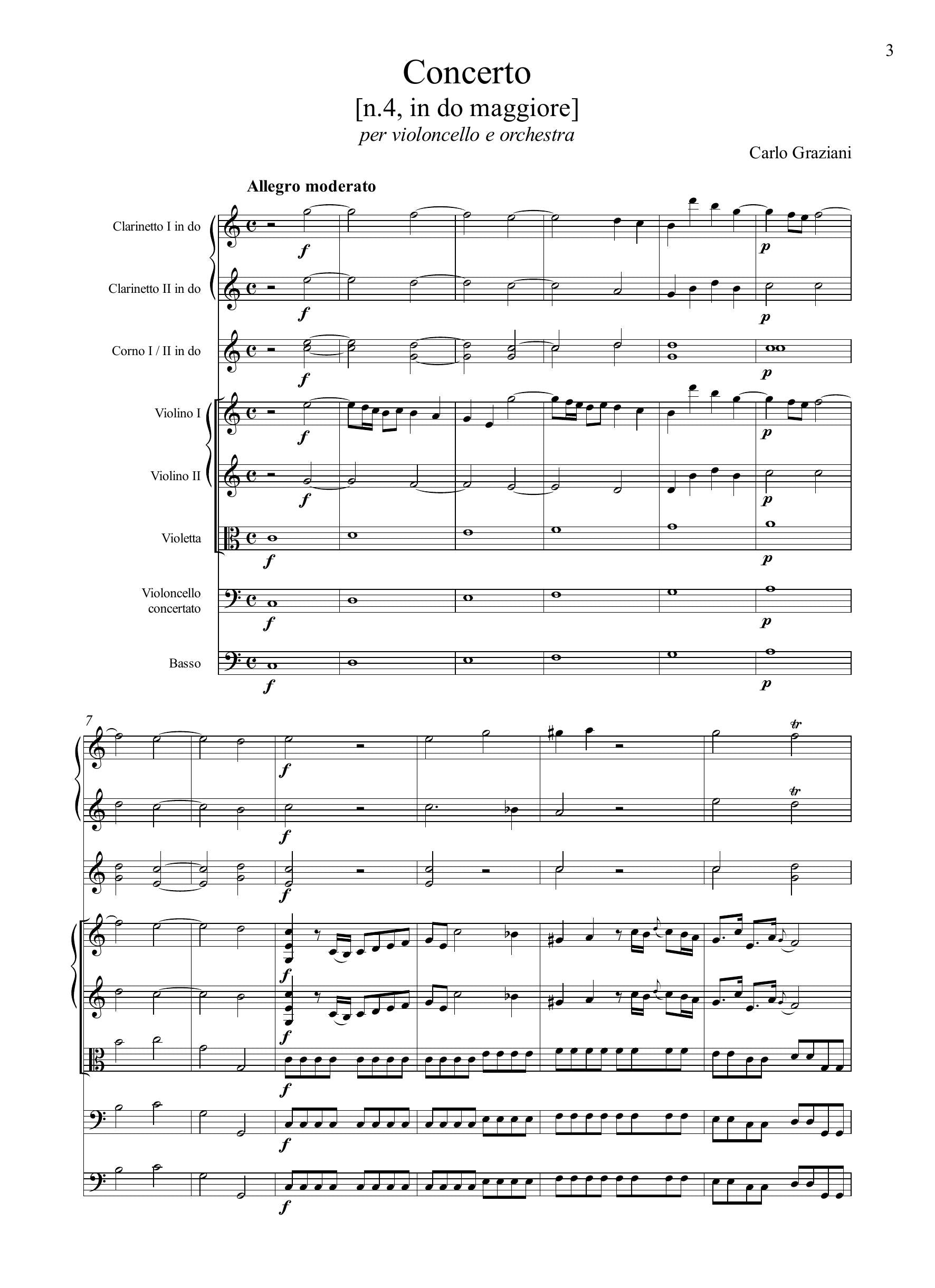 C. Graziani: Concerto [n.4] in do maggiore