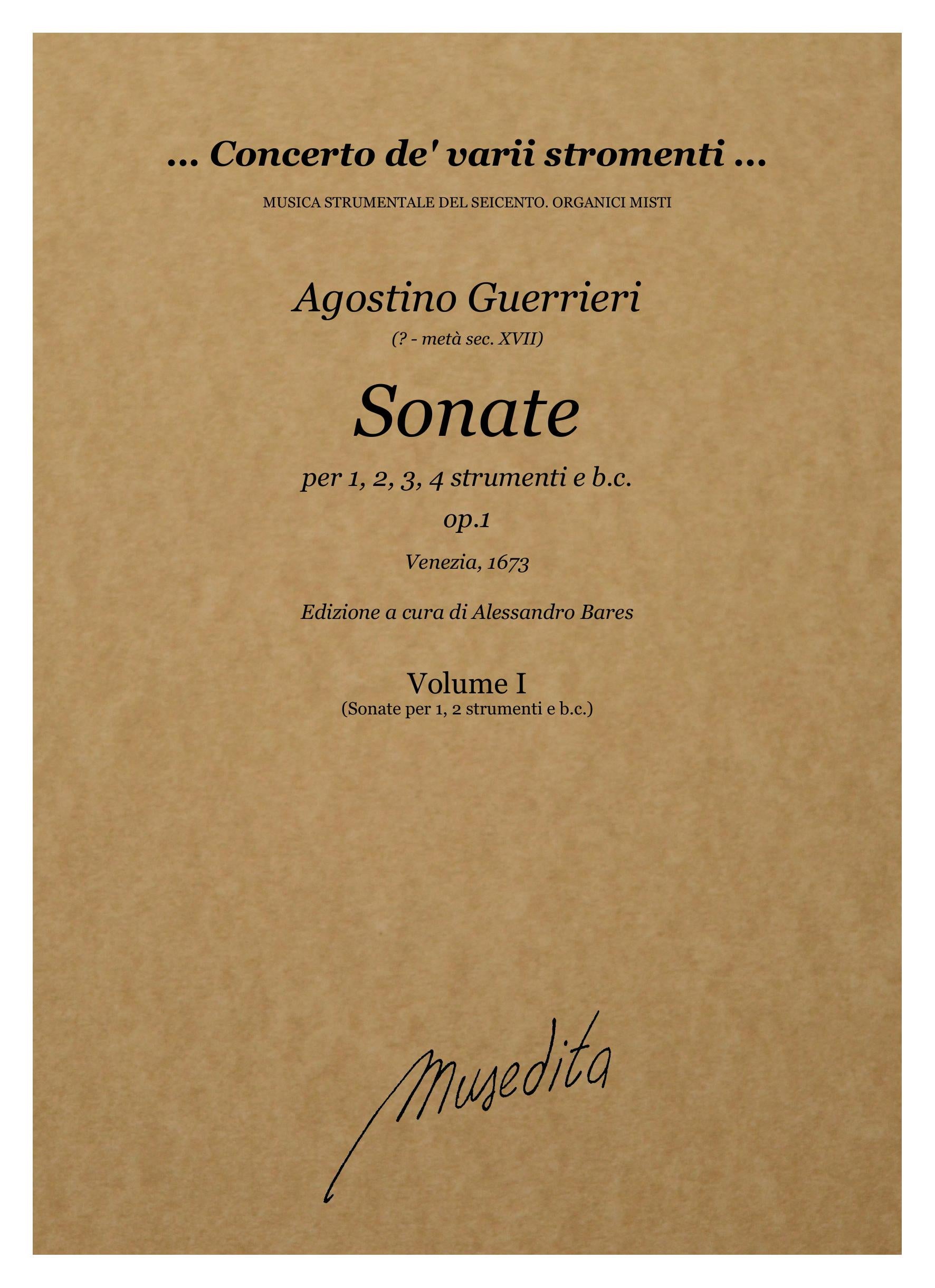 A. Guerrieri: Sonate op.1 (Venezia, 1673)