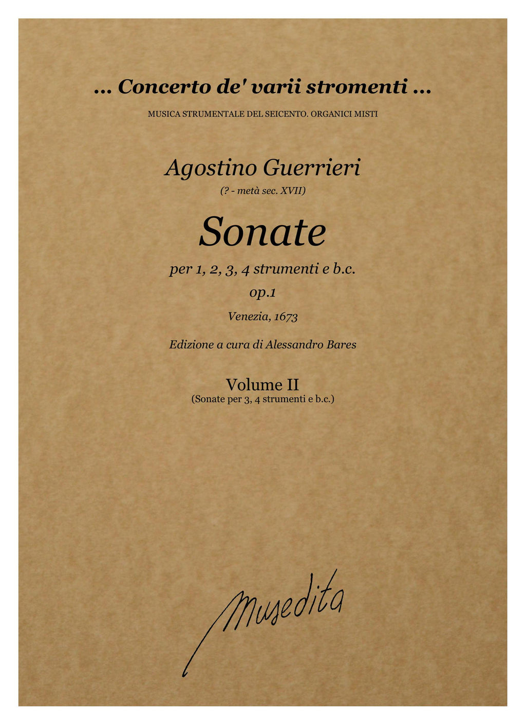 A. Guerrieri: Sonate op.1 (Venezia, 1673)