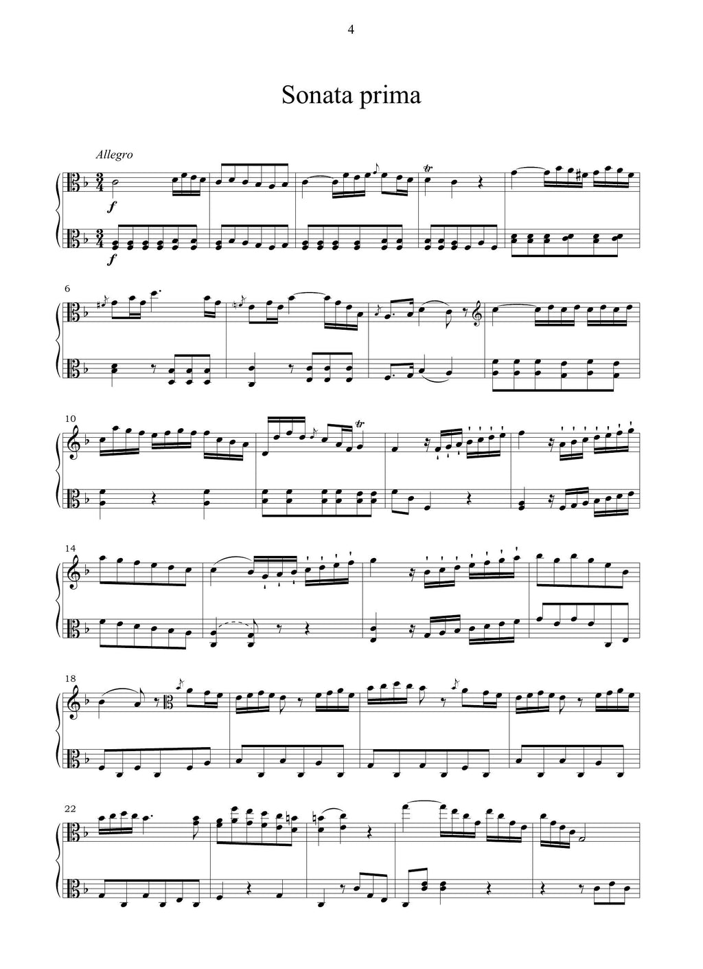 J.M. Haydn: 4 Sonate a viola principale e viola d'accompagnamento (Ms, I-BRc)