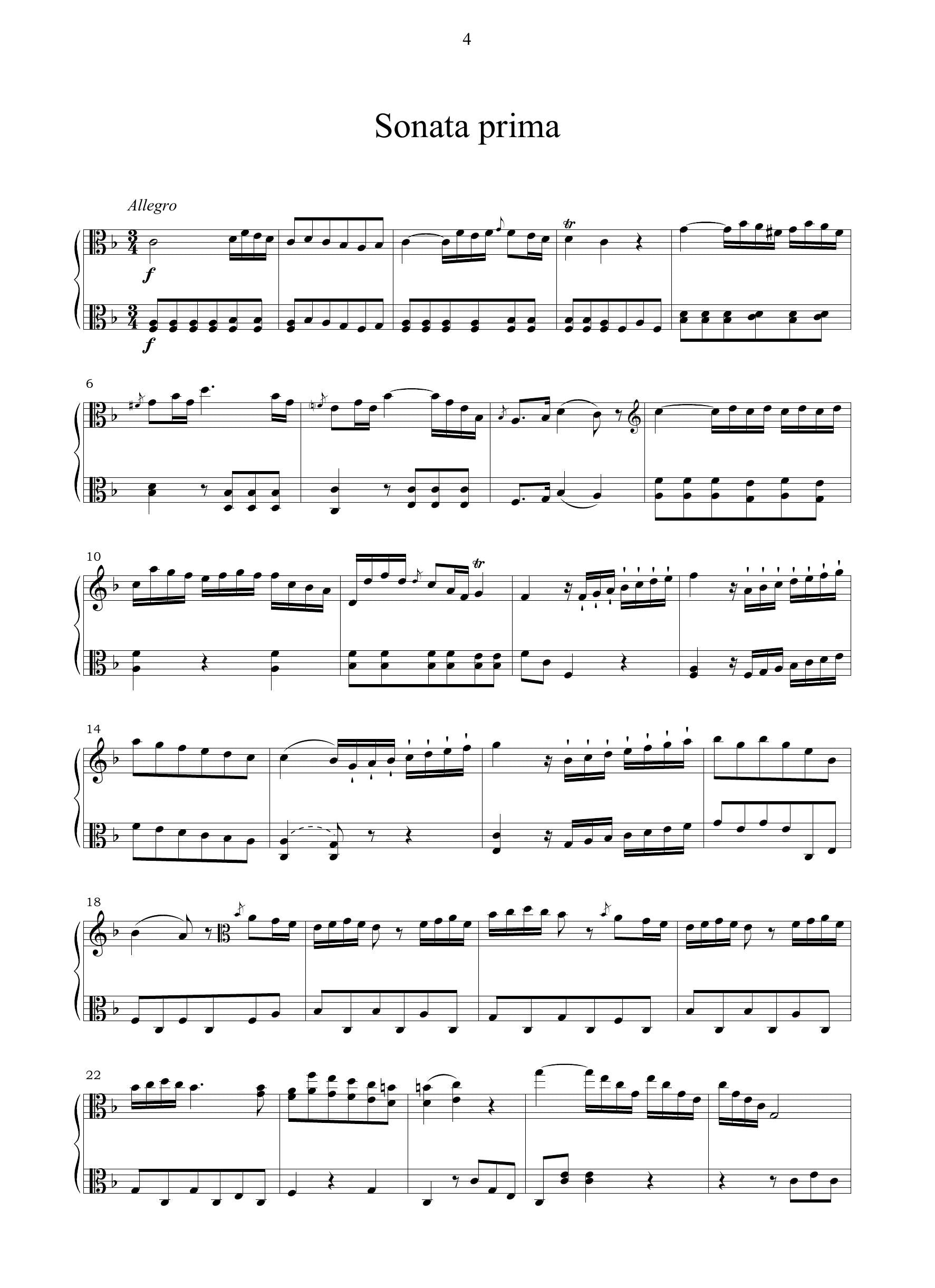 J.M. Haydn: 4 Sonate a viola principale e viola d'accompagnamento (Ms, I-BRc)