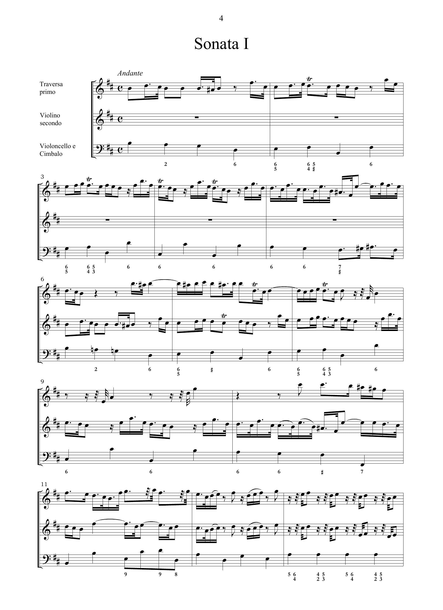 G.Fr. Haendel: VI Sonates à deux Violons, deux Hautbois ou deux Flutes traversieres & Basse Continue (London, [1731 ca.])