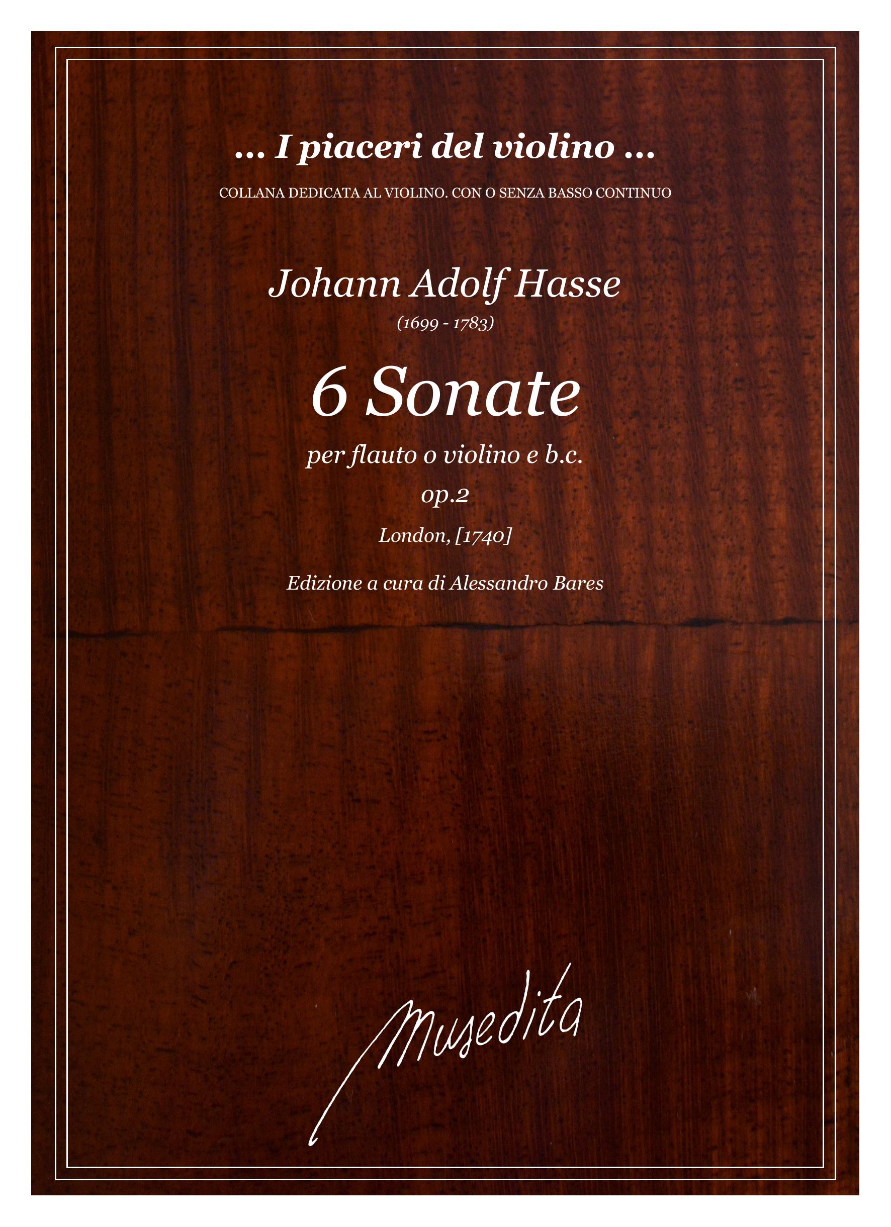 J.A. Hasse: Sonate op.2 (London, [1740])