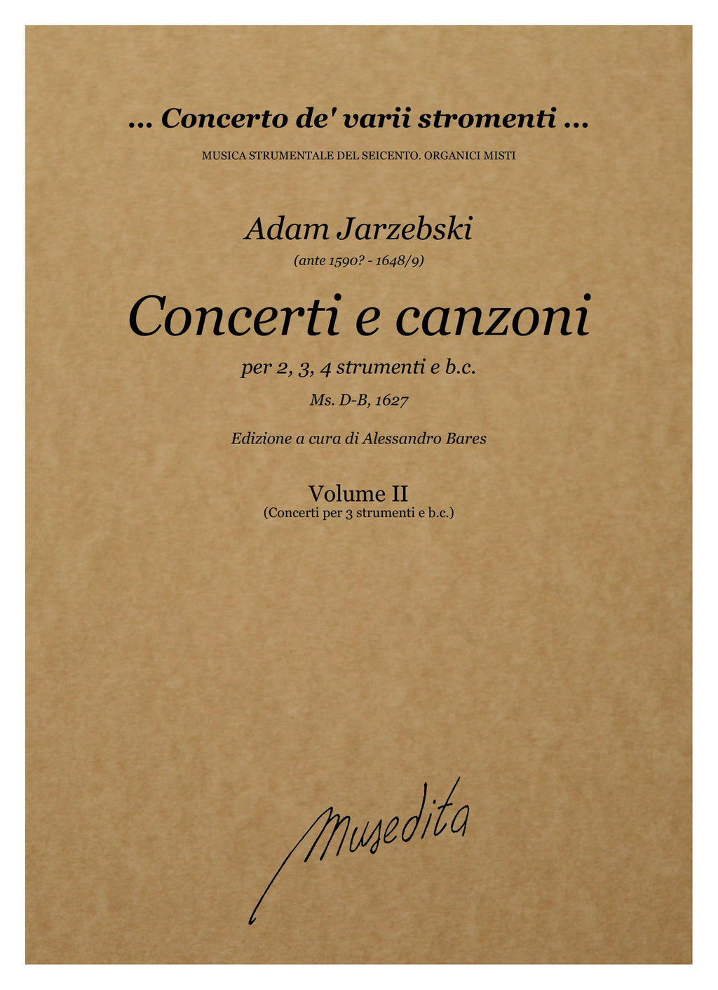 A. Jarzebski: Canzoni e concerti (ms, D-B, 1627)