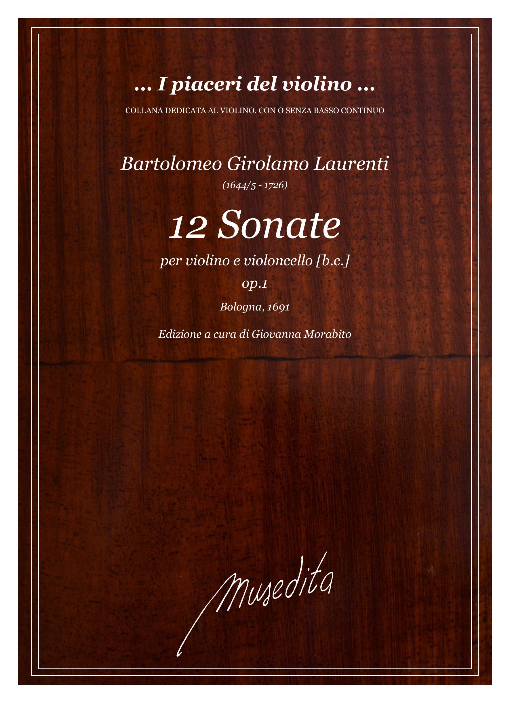 B.G. Laurenti: 12 Sonate op.1 (Bologna, 1691)