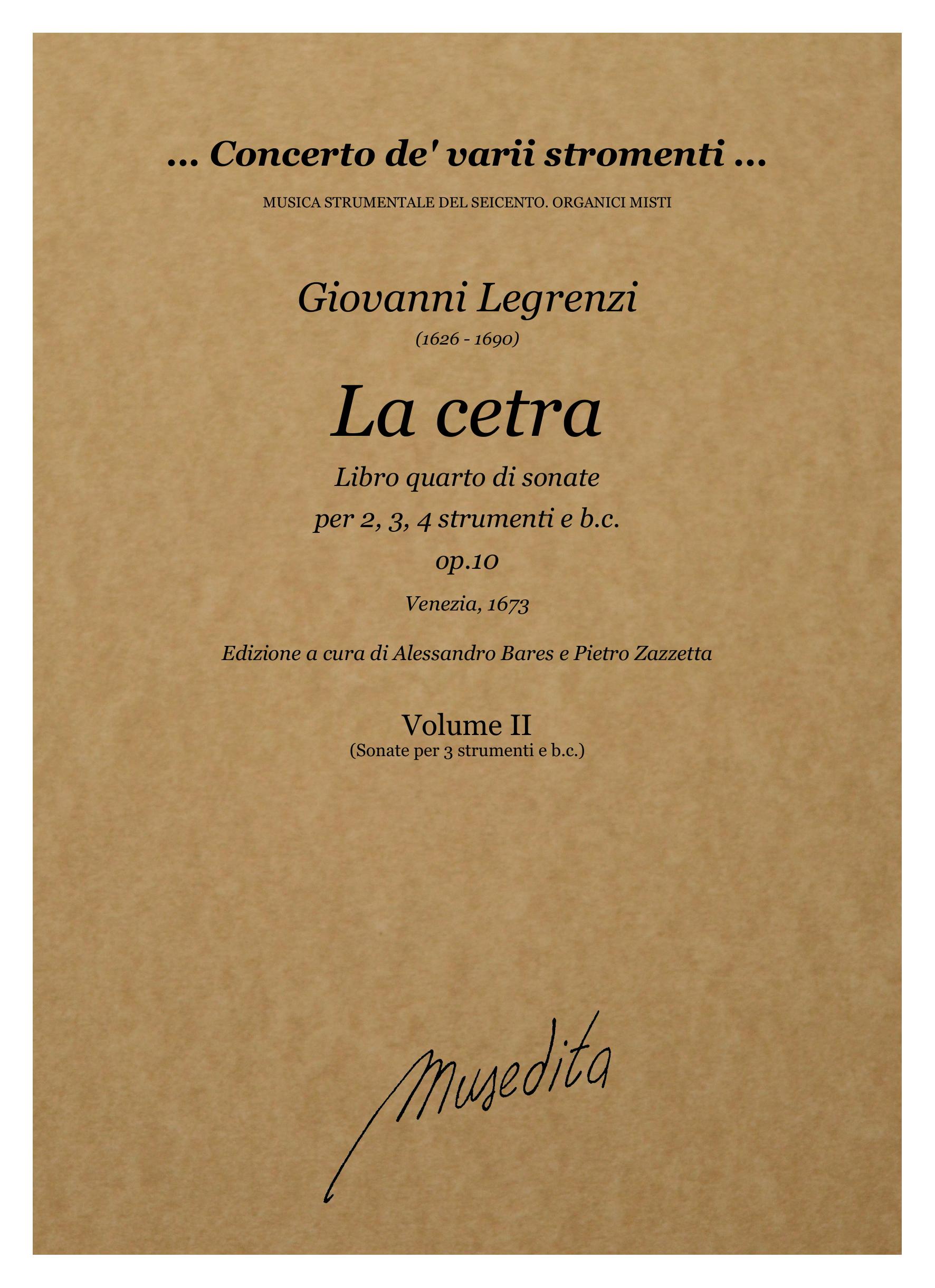 G. Legrenzi: La cetra op.10 (Venezia, 1673)