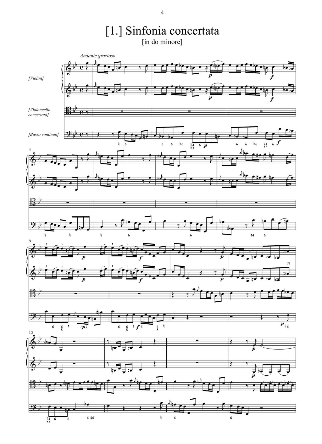 L. Leo: Sinfonia concertata e 5 Concerti (Ms, I-Nc)