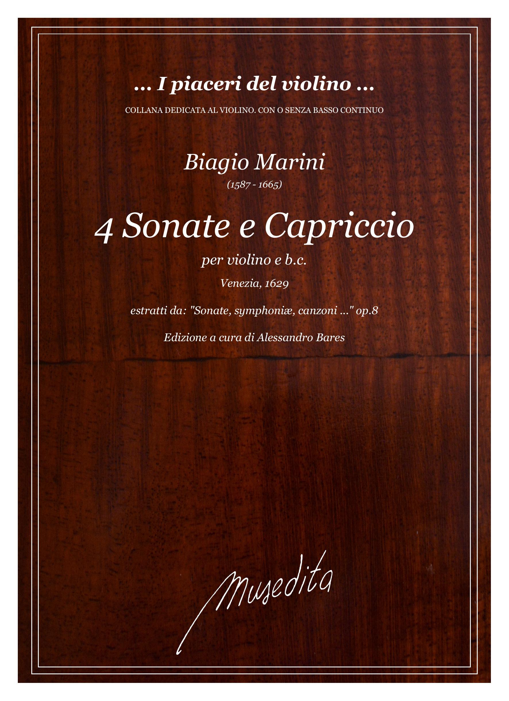 B. Marini: 4 Sonate e 1 Capriccio (Venezia, 1629)