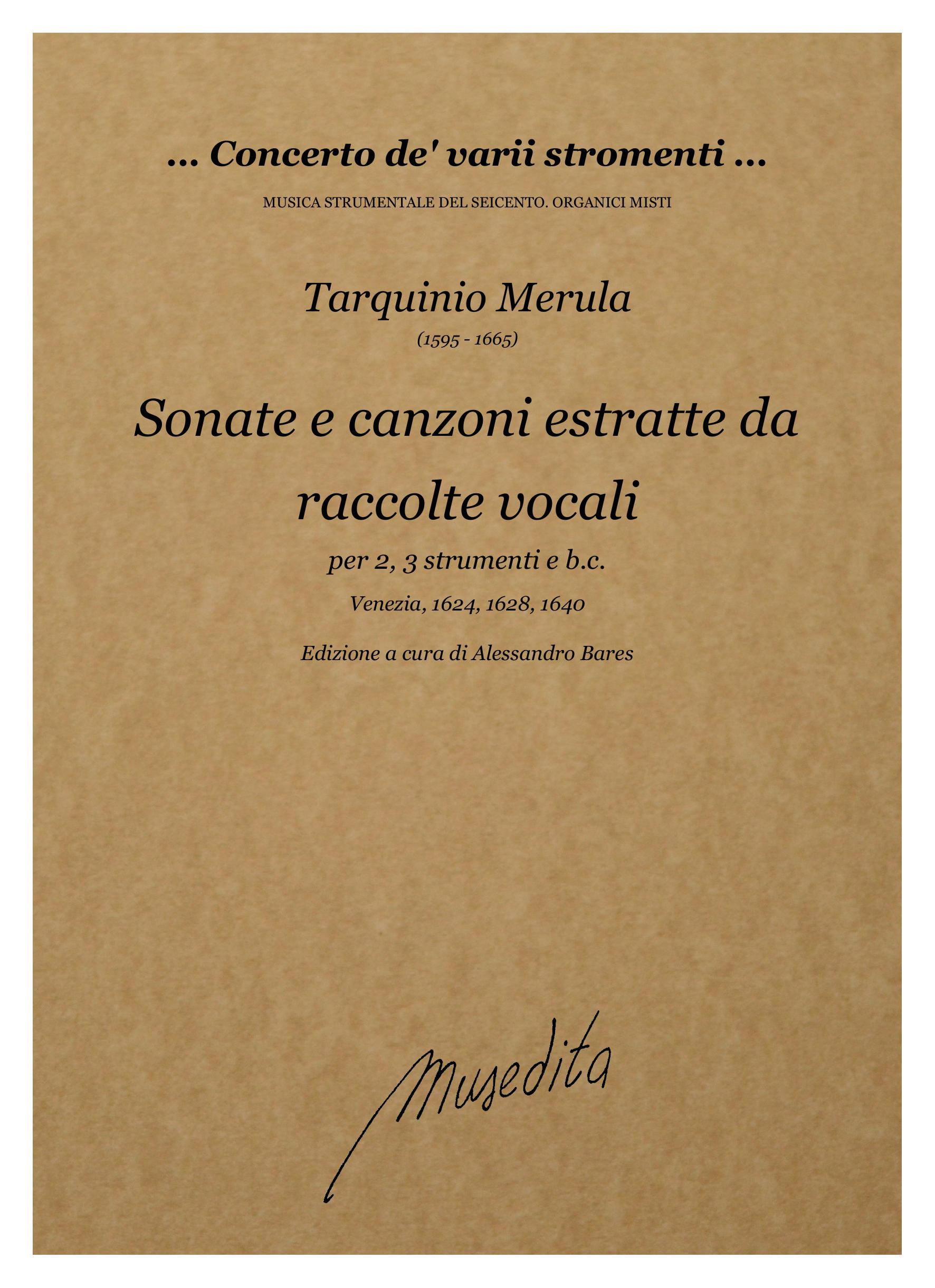 T. Merula: Sonate e canzoni estratte da raccolte vocali