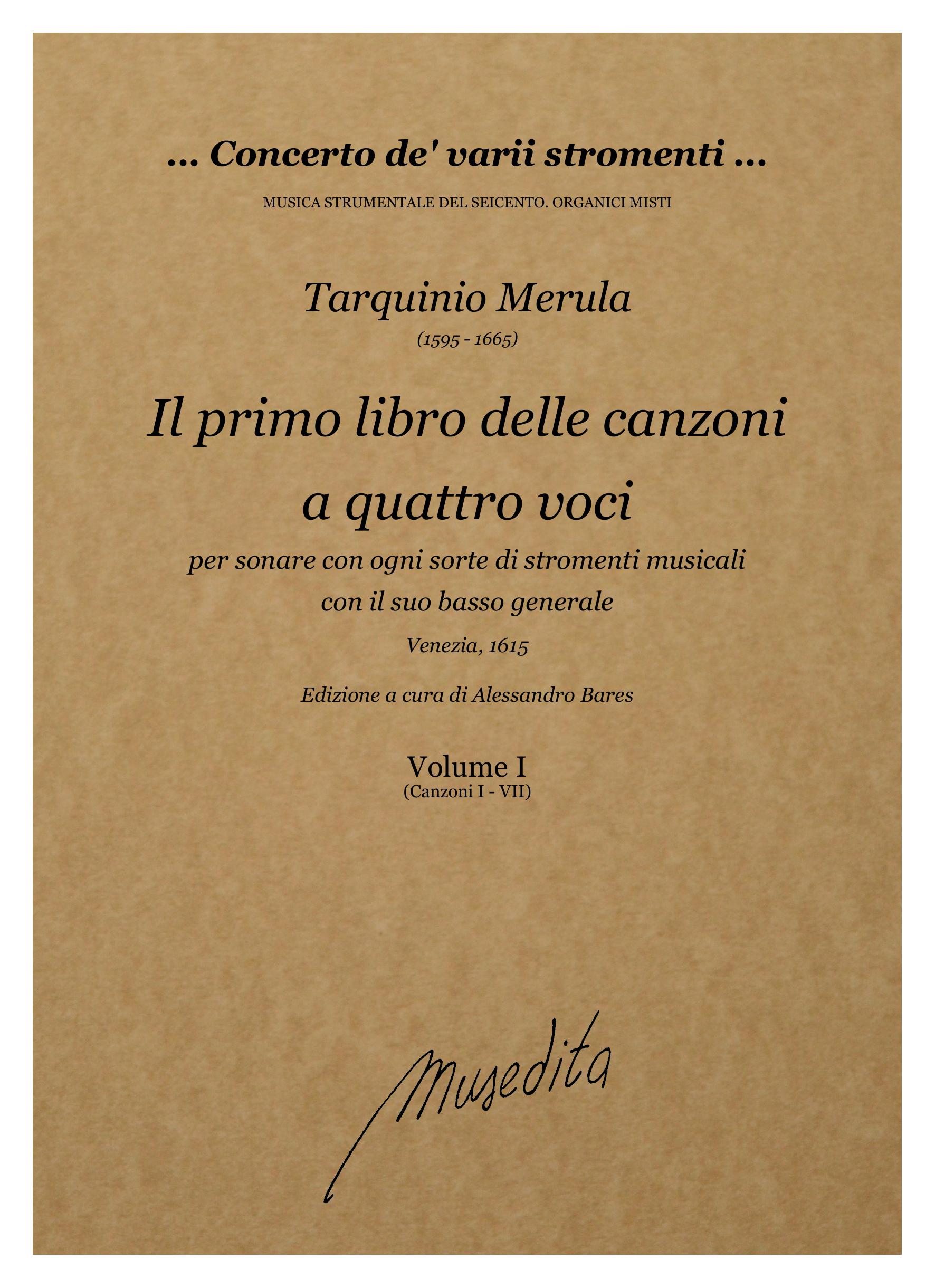 T. Merula: Il primo libro delle canzoni a quattro voci (Venezia, 1615)