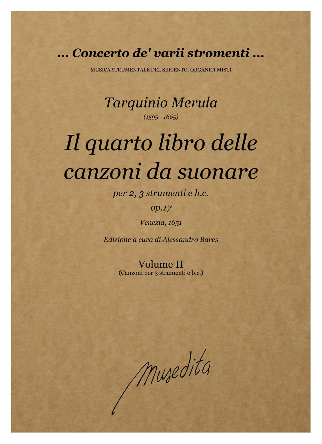 T. Merula: Il quarto libro delle canzoni da suonare op.17 (Venezia, 1651)