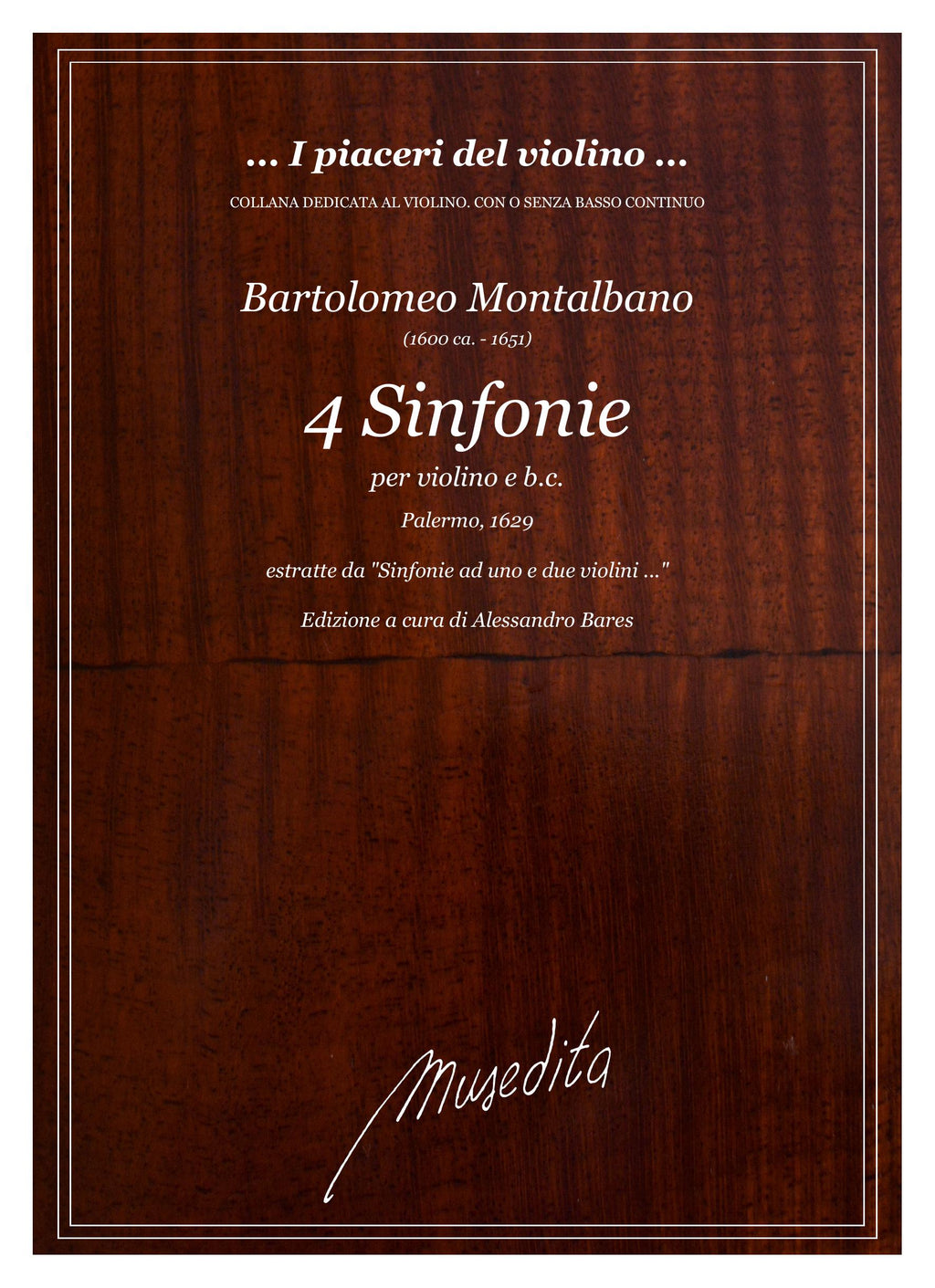 B. Montalbano: 4 Sinfonie (Palermo, 1629)