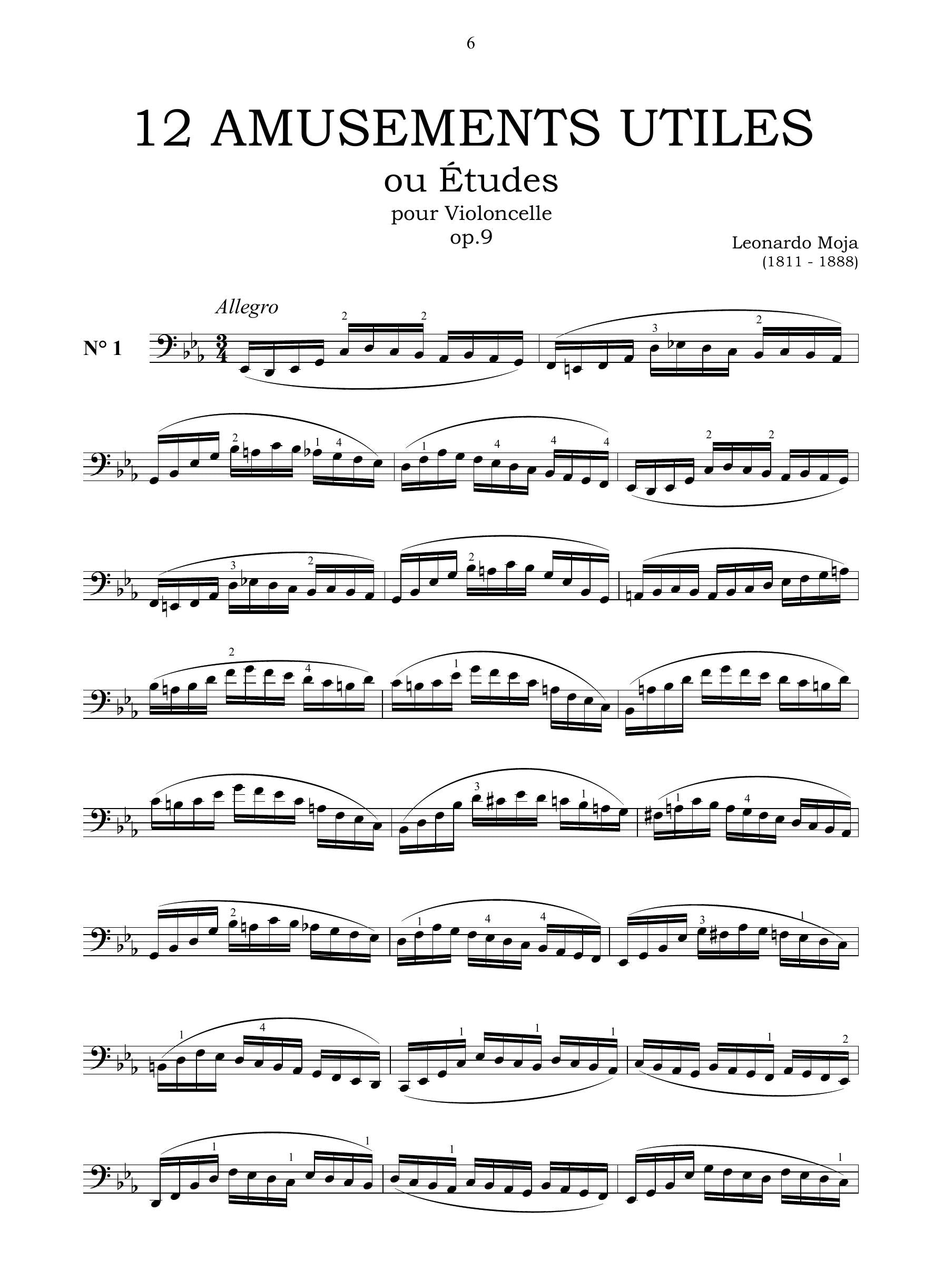 L. Moja: 12 Amusements utiles ou études op.9 (Torino, s.a.)