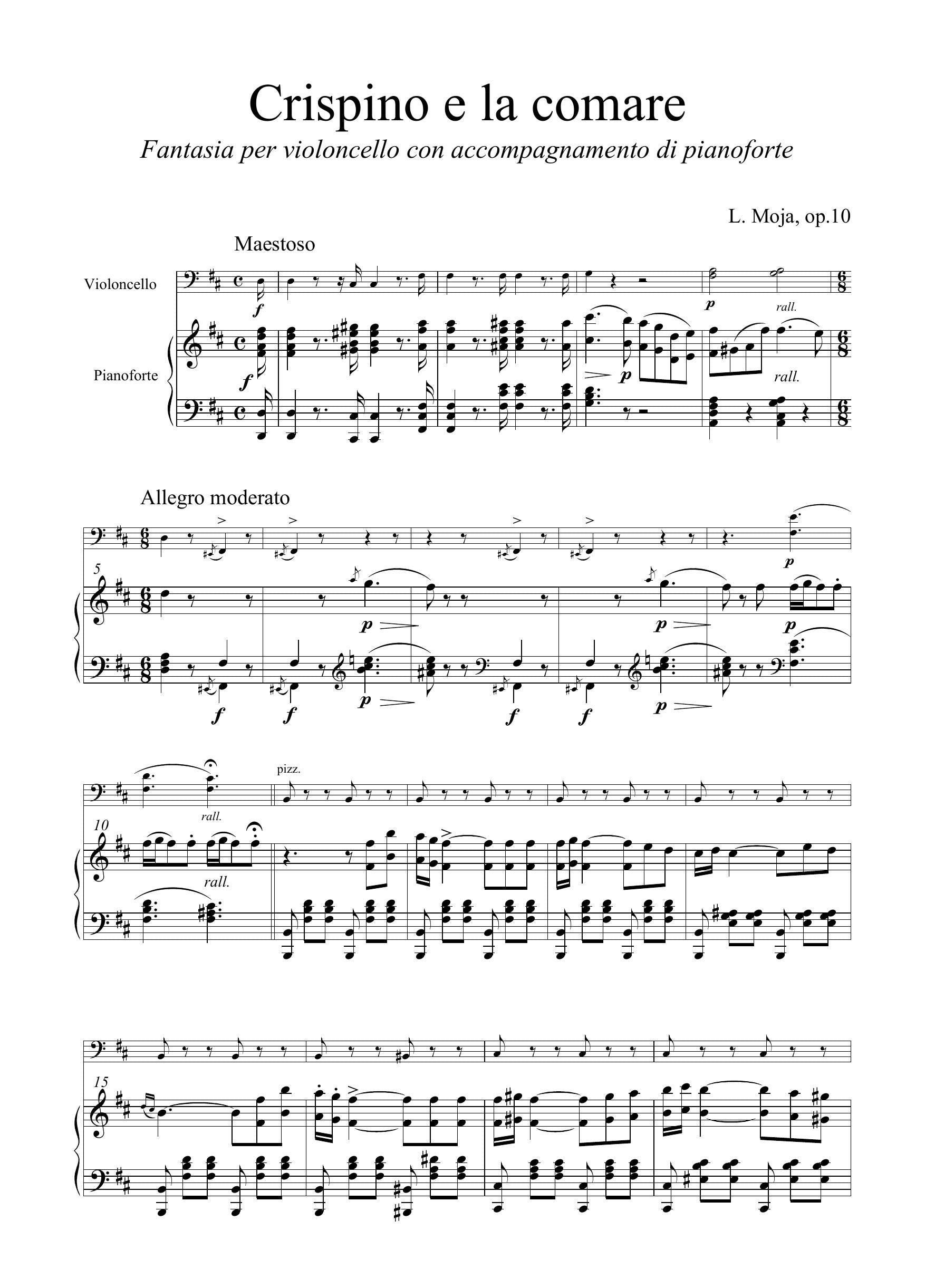 L. Moja: Fantasia su "Crispino e la comare" op.10 (Torino, s.a.)